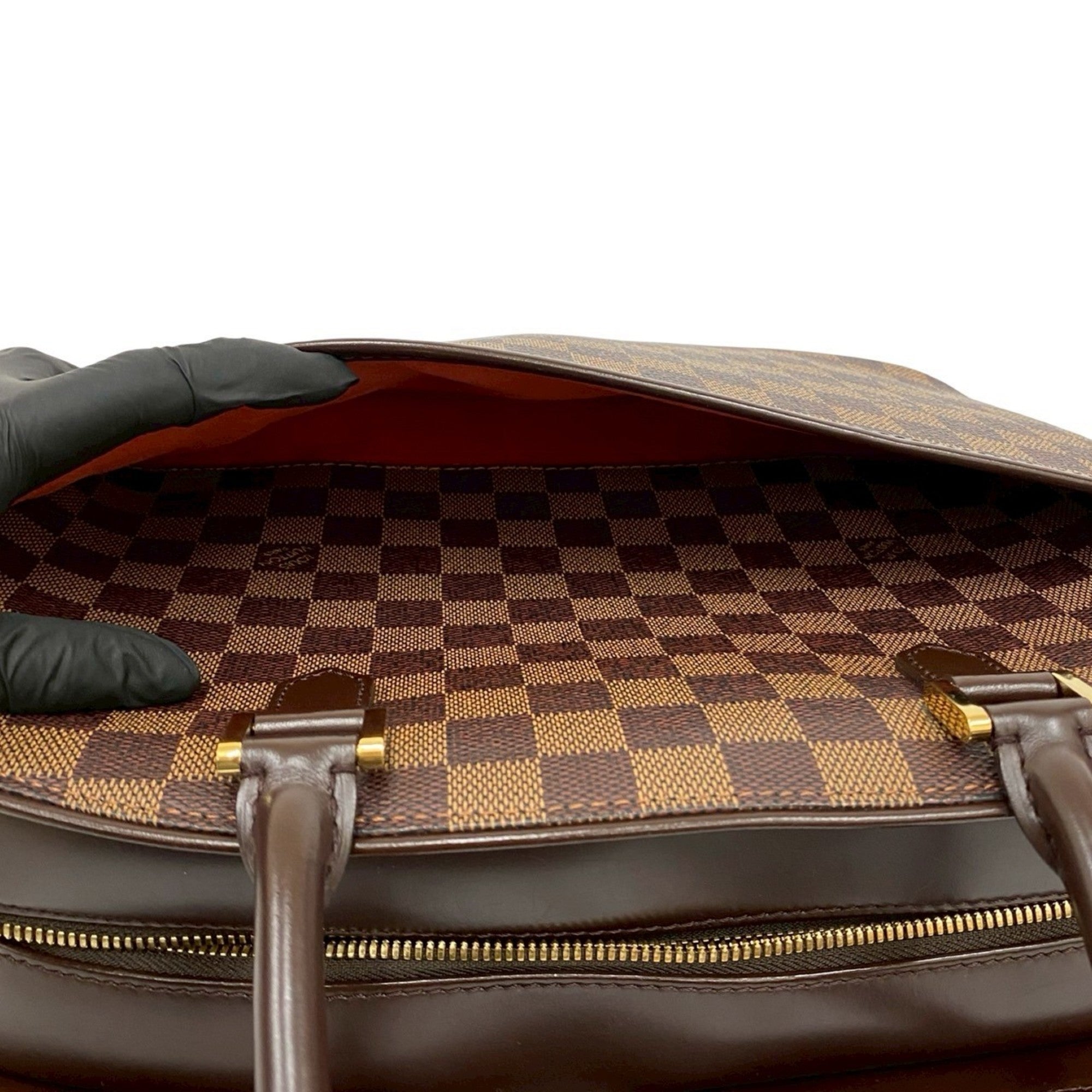 Louis Vuitton Brown Leather Pvc Boston Bag Handbag (Pre-Owned)