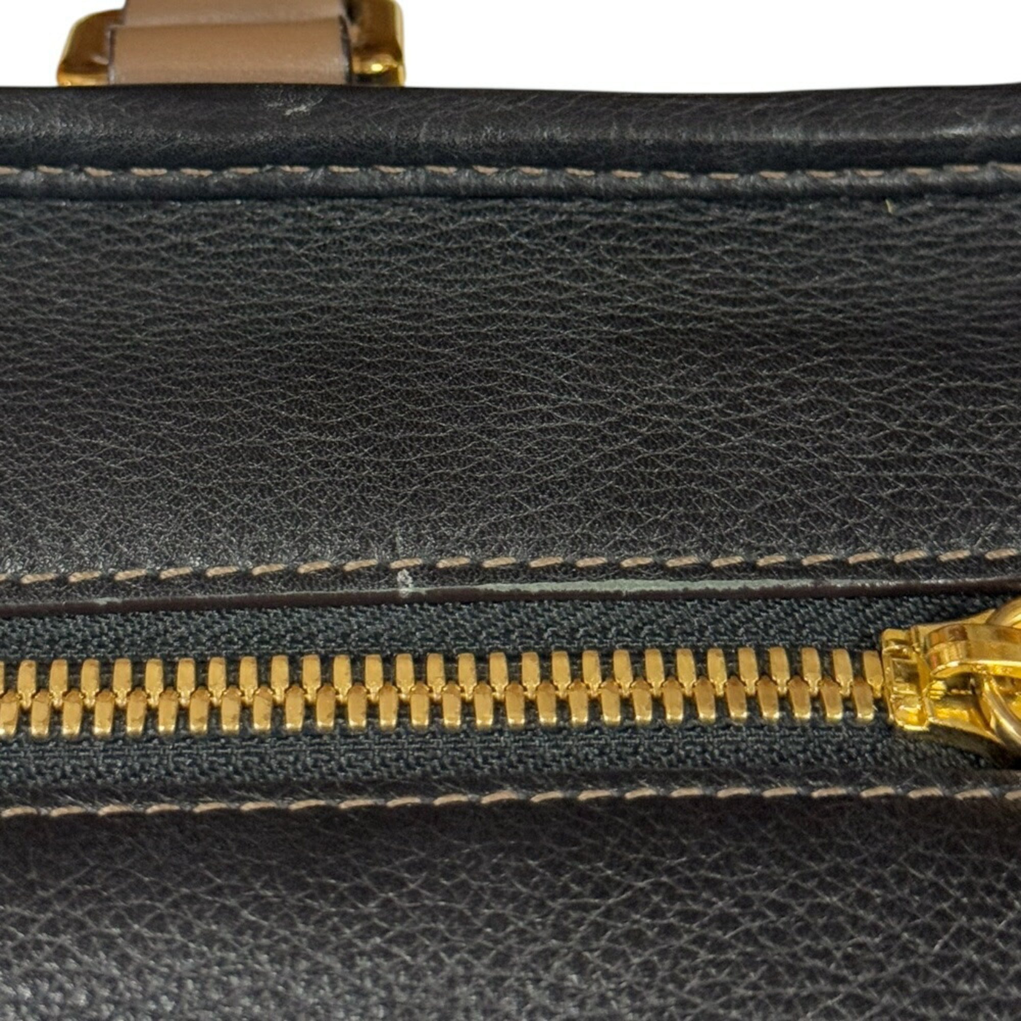 Loewe Beige Black Leather Handbag (Pre-Owned)