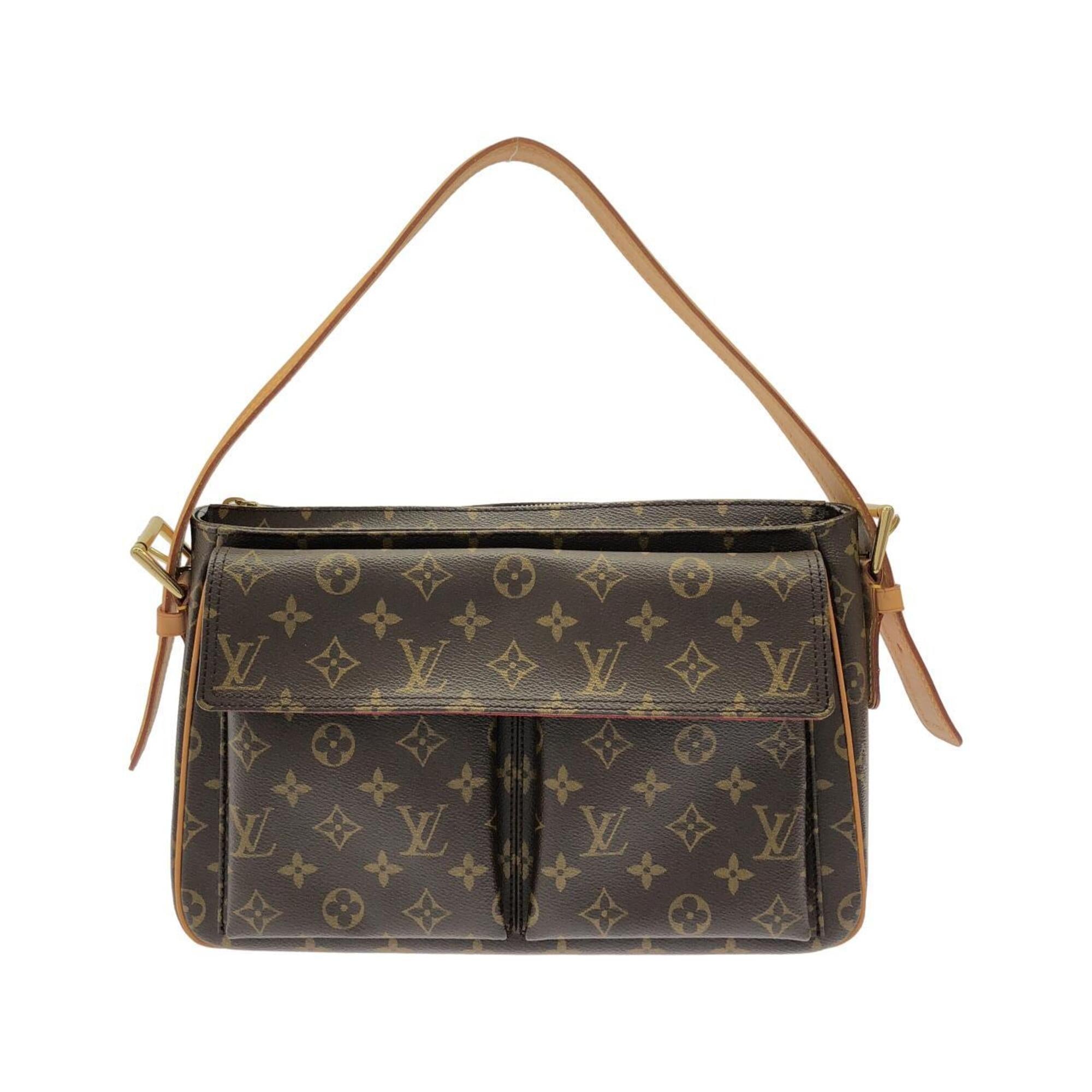 Louis Vuitton Marron Coated Canvas Shoulder Bag (Pre-Owned)