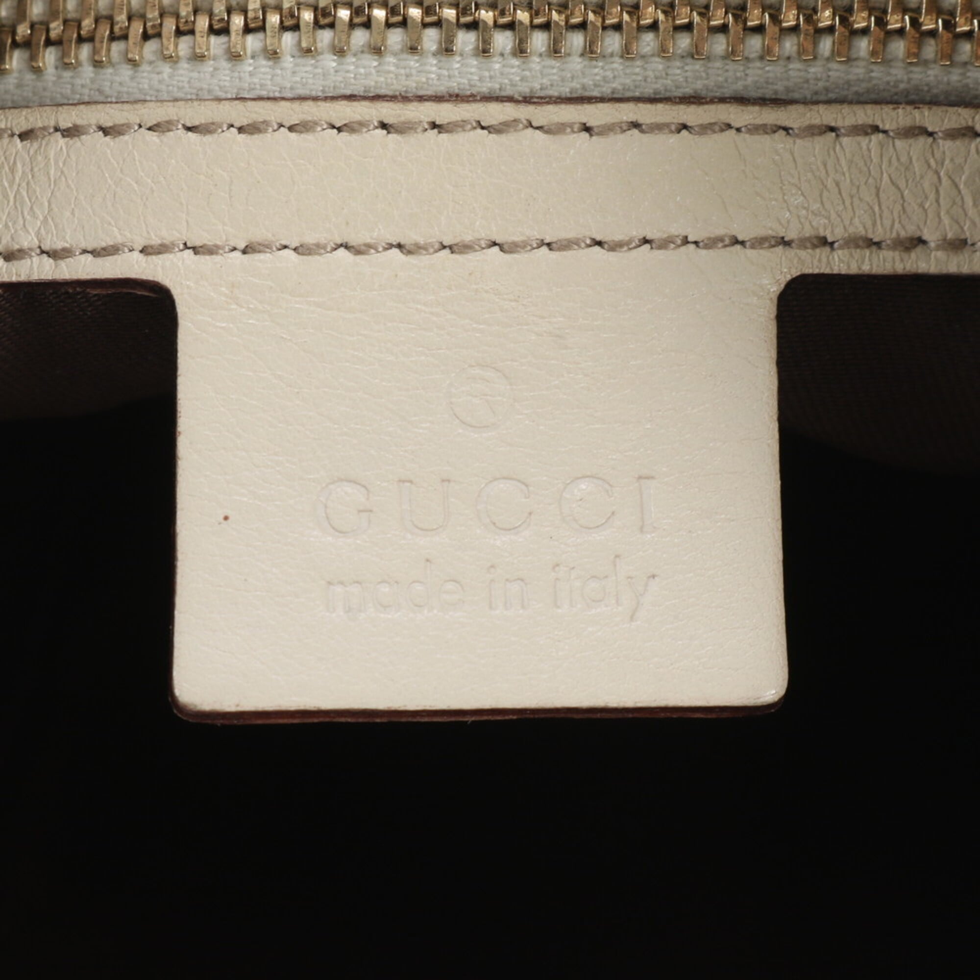 Gucci Beige Leather Handbag Shoulder Bag (Pre-Owned)