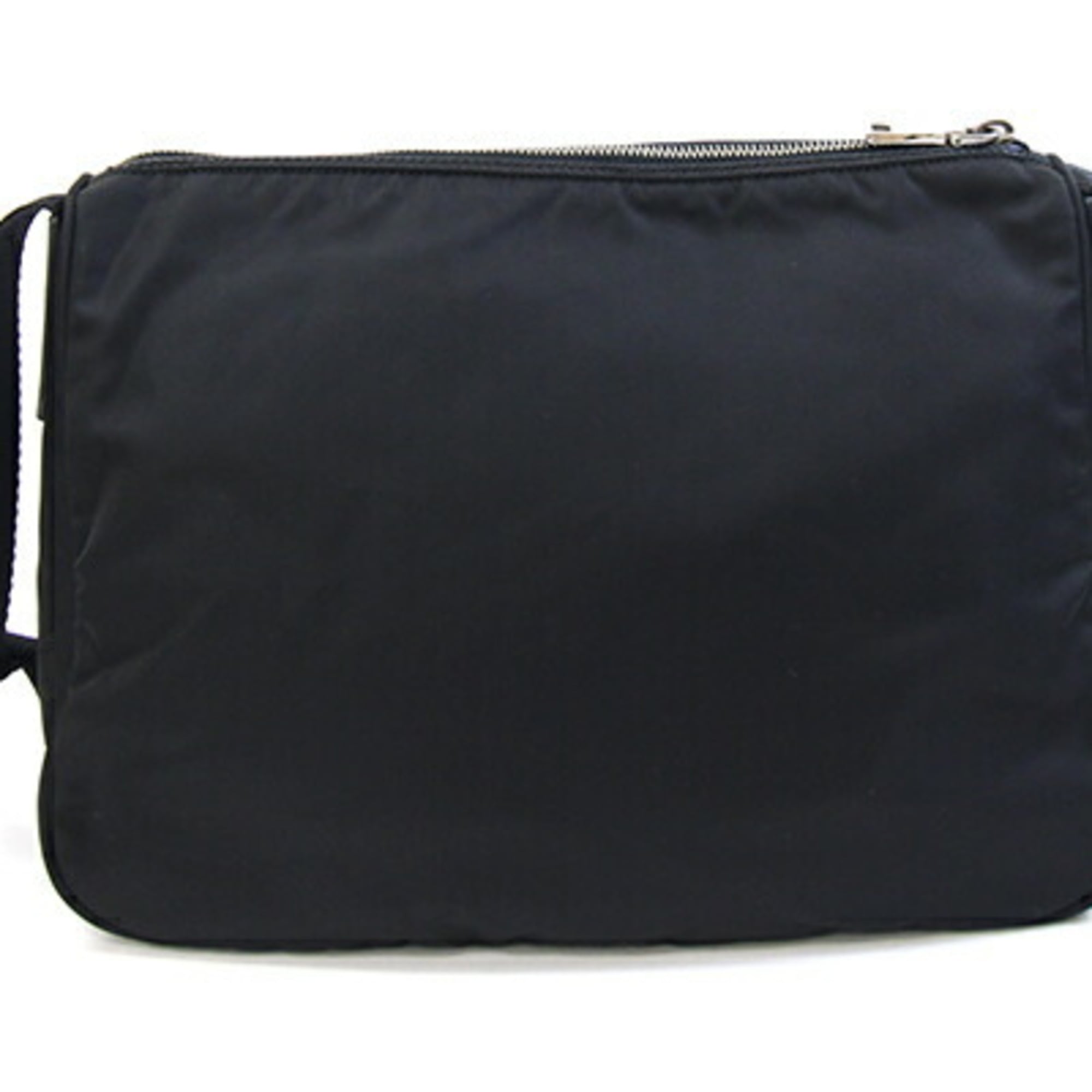 Prada Black Nylon Leather Shoulder Bag (Pre-Owned)