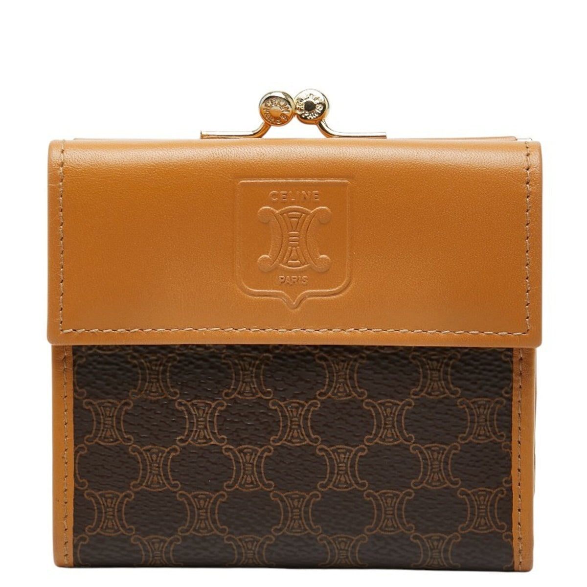 Celine Brown Pvc Leather Wallet (Bi-Fold) (Pre-Owned)