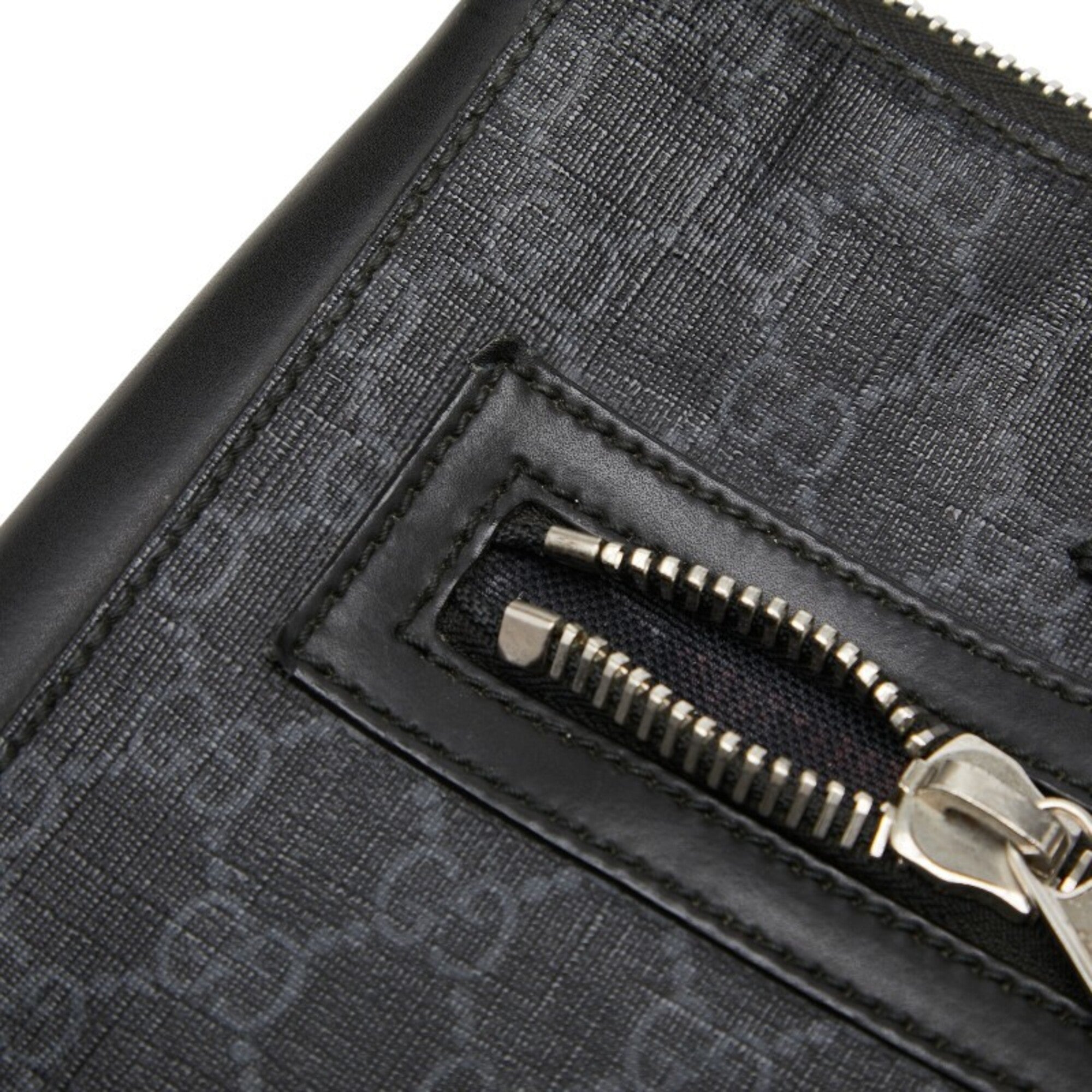 Gucci Sherry Line Black Pvc Leather Shoulder Bag (Pre-Owned)