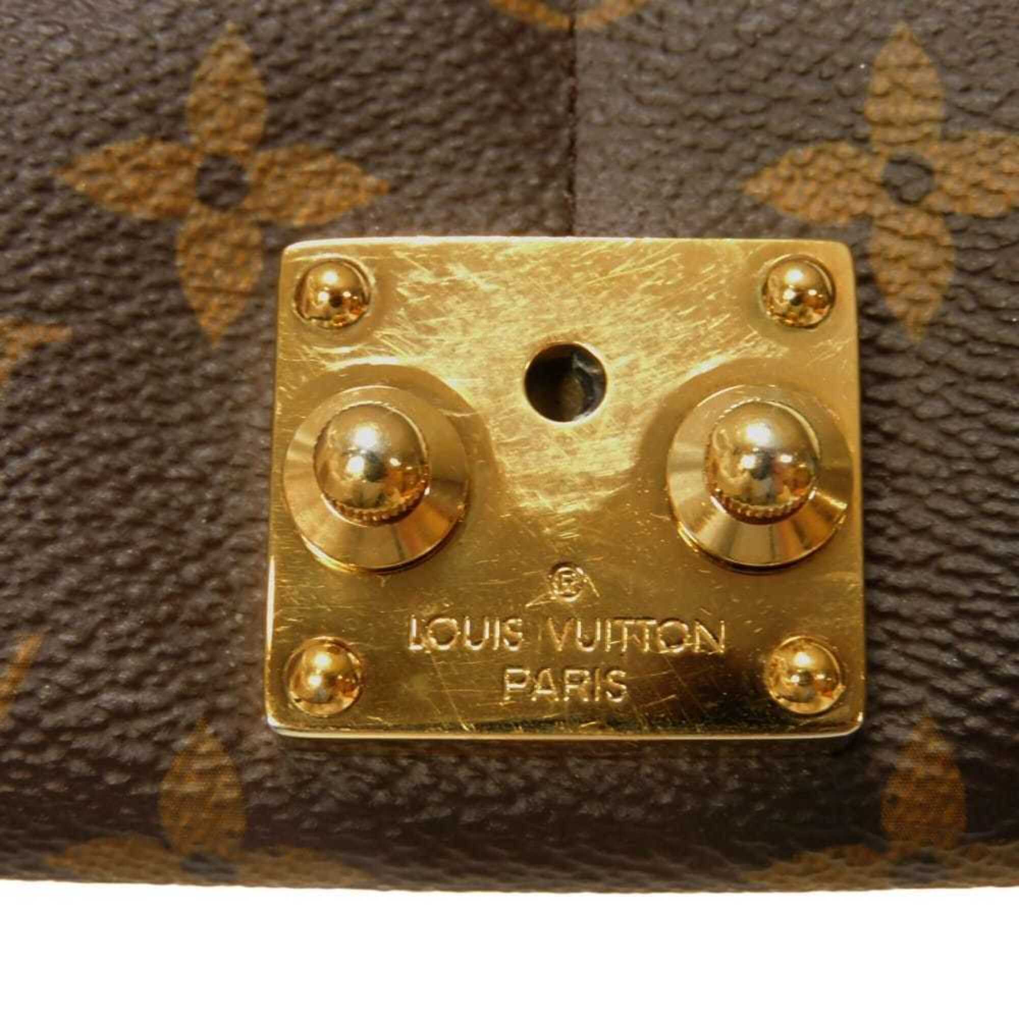 Louis Vuitton Brown Cerise Red Color Monogram Canvas Leather Long Wallet (Tri-Fold) (Pre-Owned)