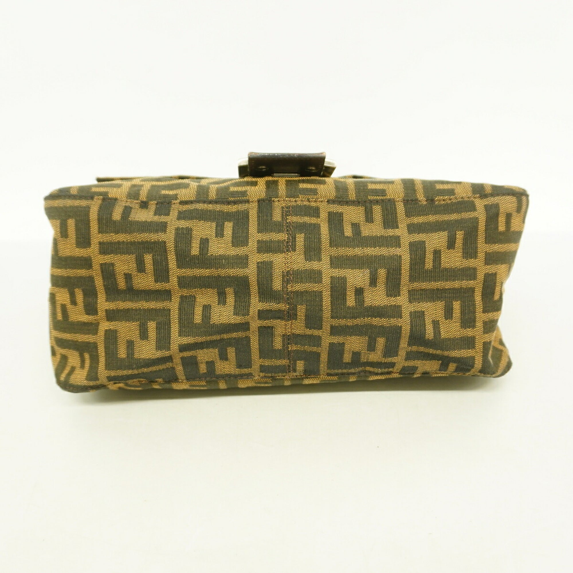 Fendi Brown Nylon Canvas Handbag (Pre-Owned)