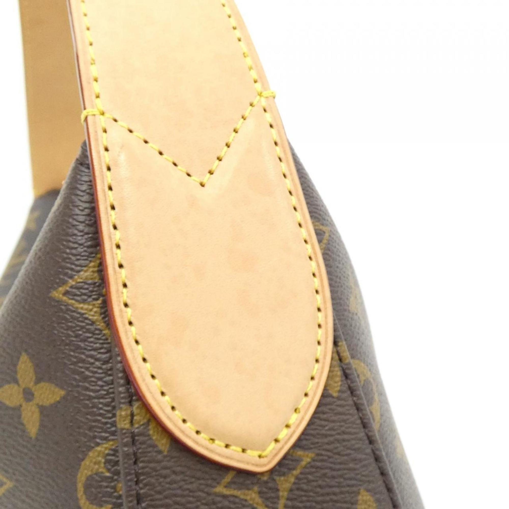 Louis Vuitton Monogram Marron Coated Canvas Shoulder Bag (Pre-Owned)