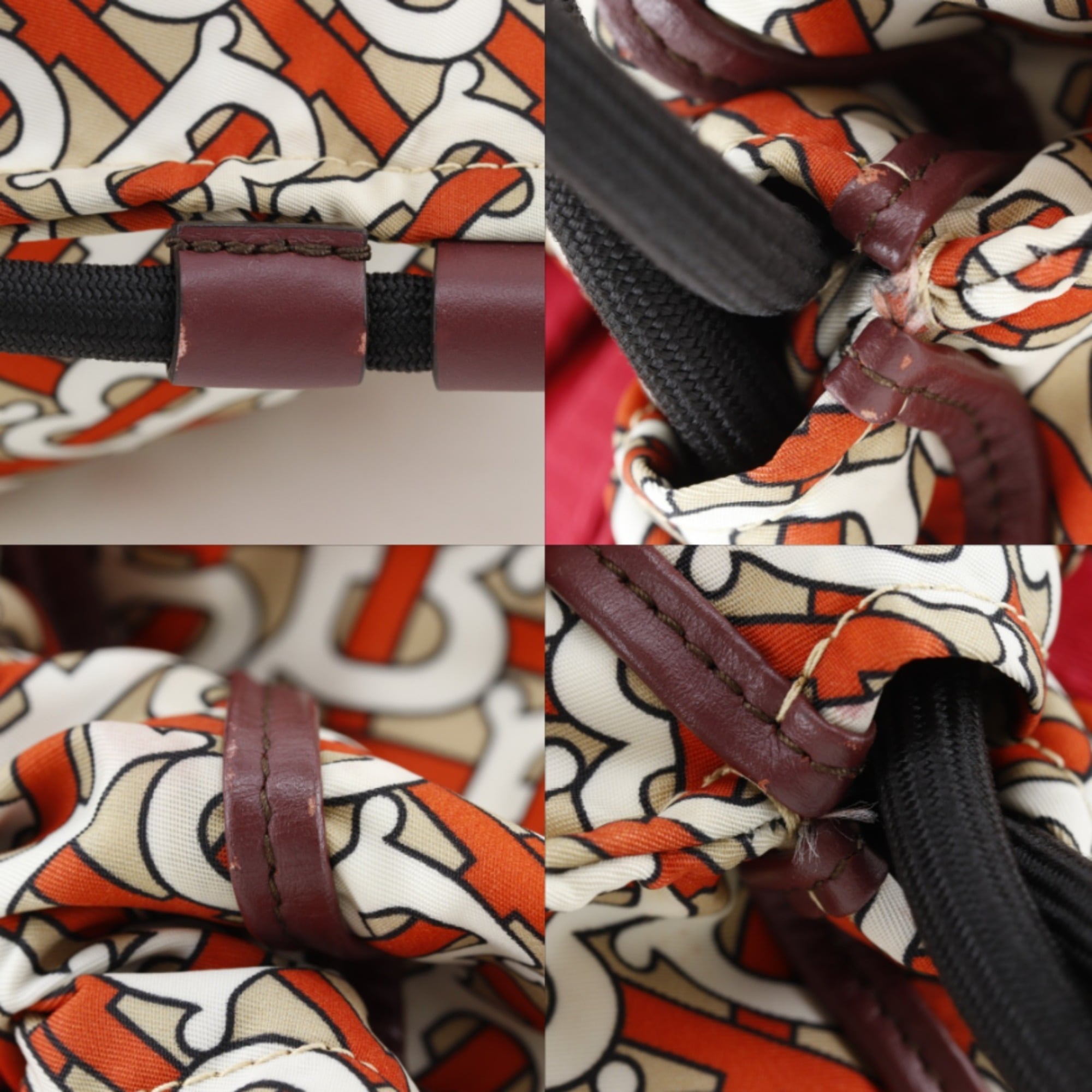 Burberry Orange Nylon Backpack (Pre-Owned)