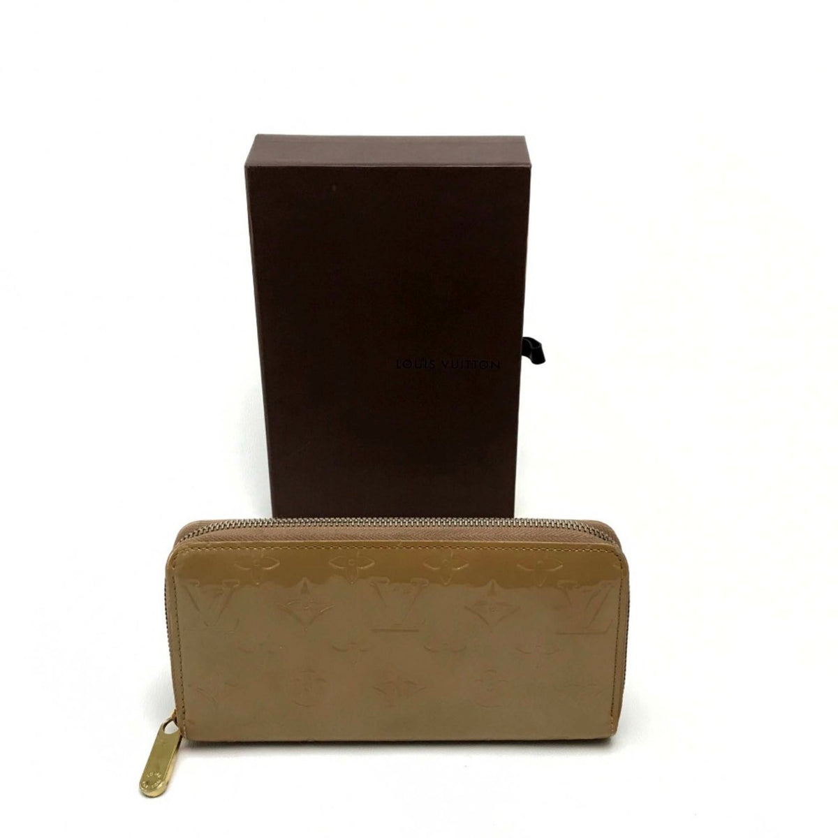 Louis Vuitton Beige Leather Long Wallet (Bi-Fold) (Pre-Owned)