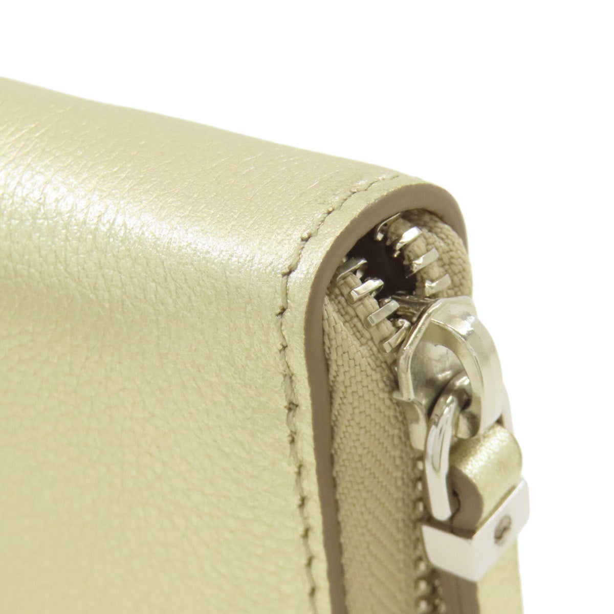Jimmy Choo Gold Leather Long Wallet (Bi-Fold) (Pre-Owned)