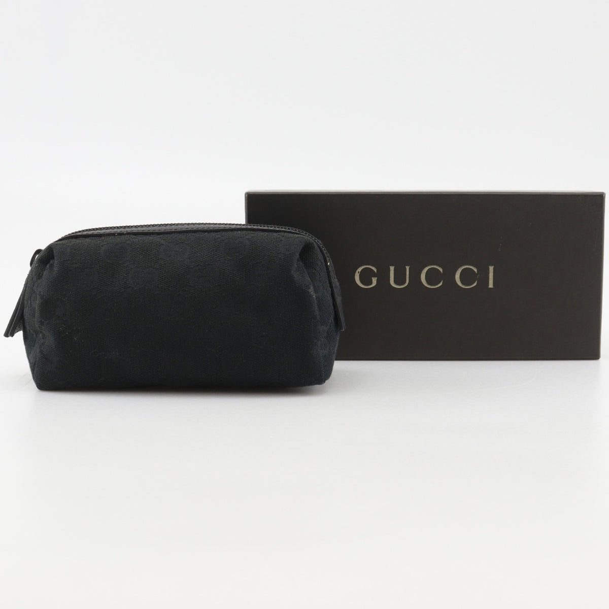 Gucci Black Gg Canvas Pouch (Pre-Owned)