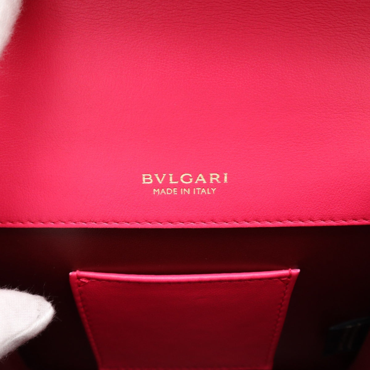 Bvlgari Pink Leather Handbag Shoulder Bag (Pre-Owned)