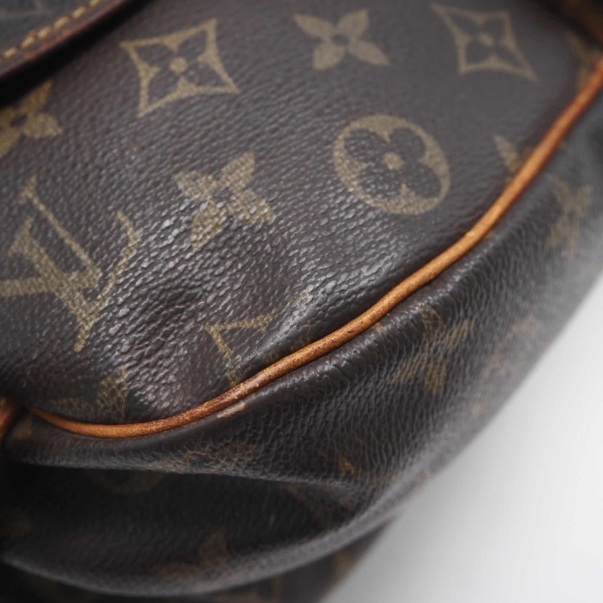 Louis Vuitton Monogram Brown Coated Canvas Leather Shoulder Bag (Pre-Owned)