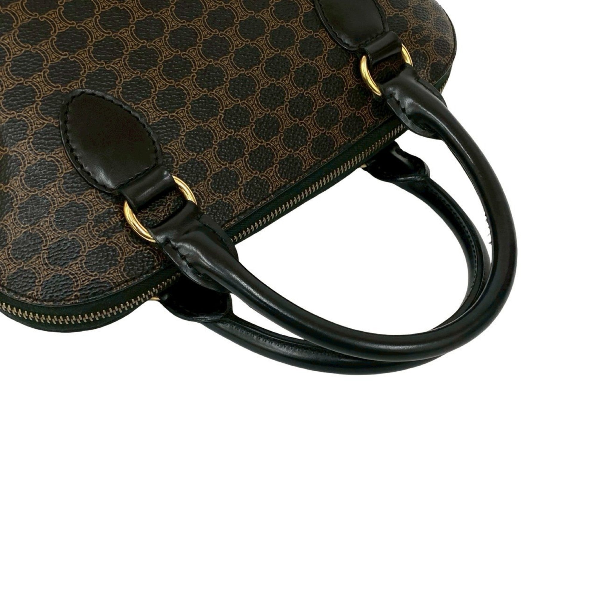 Celine Black Leather Pvc Boston Bag Handbag (Pre-Owned)