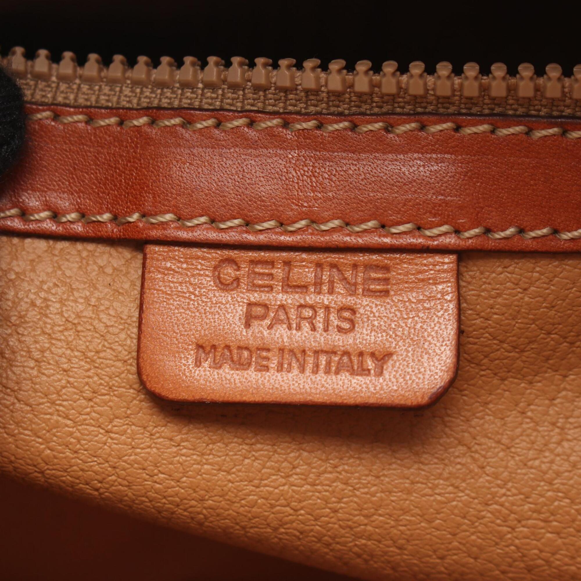 Celine Brown Coated Canvas Pvc Leather Handbag (Pre-Owned)