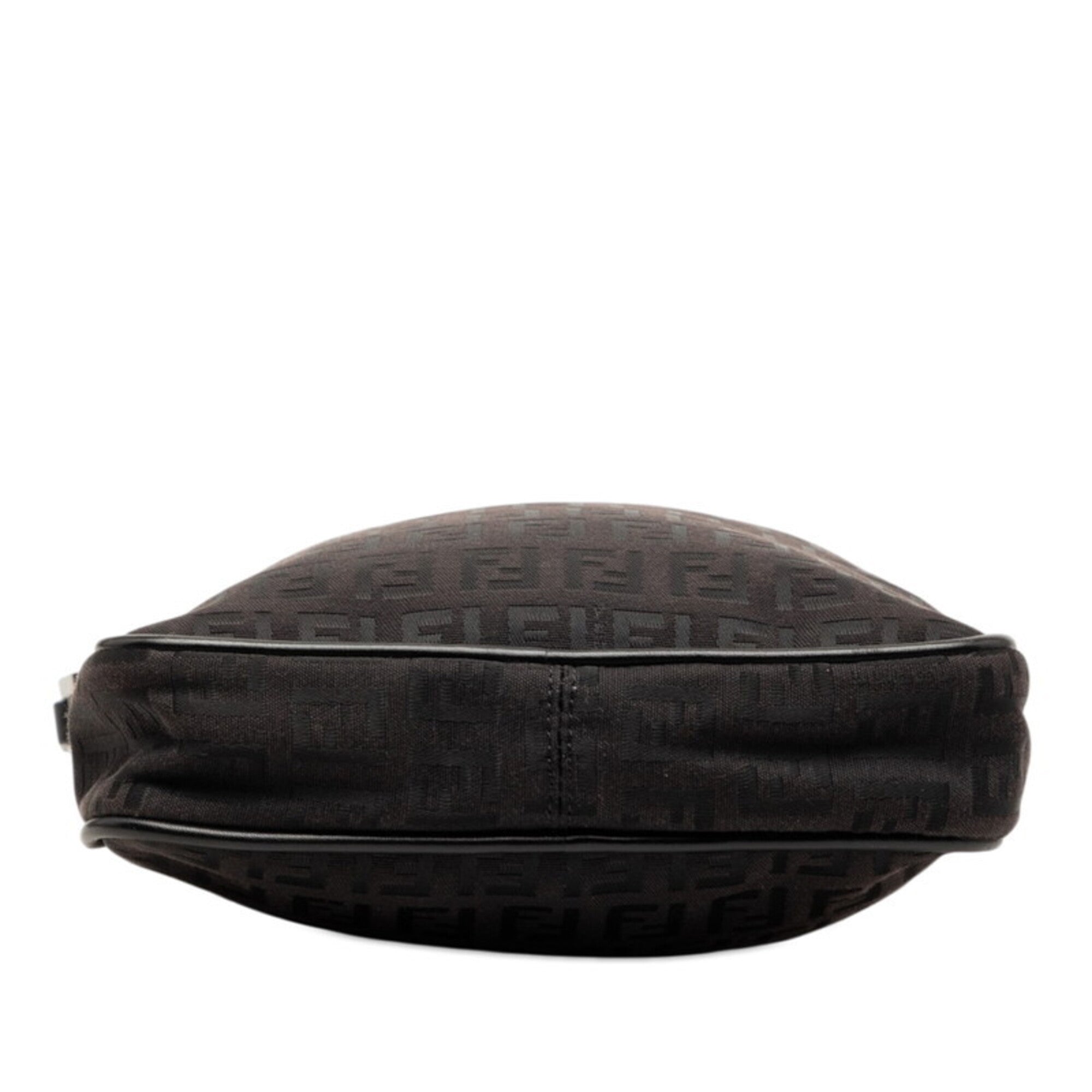 Fendi Black Canvas Leather Shoulder Bag (Pre-Owned)