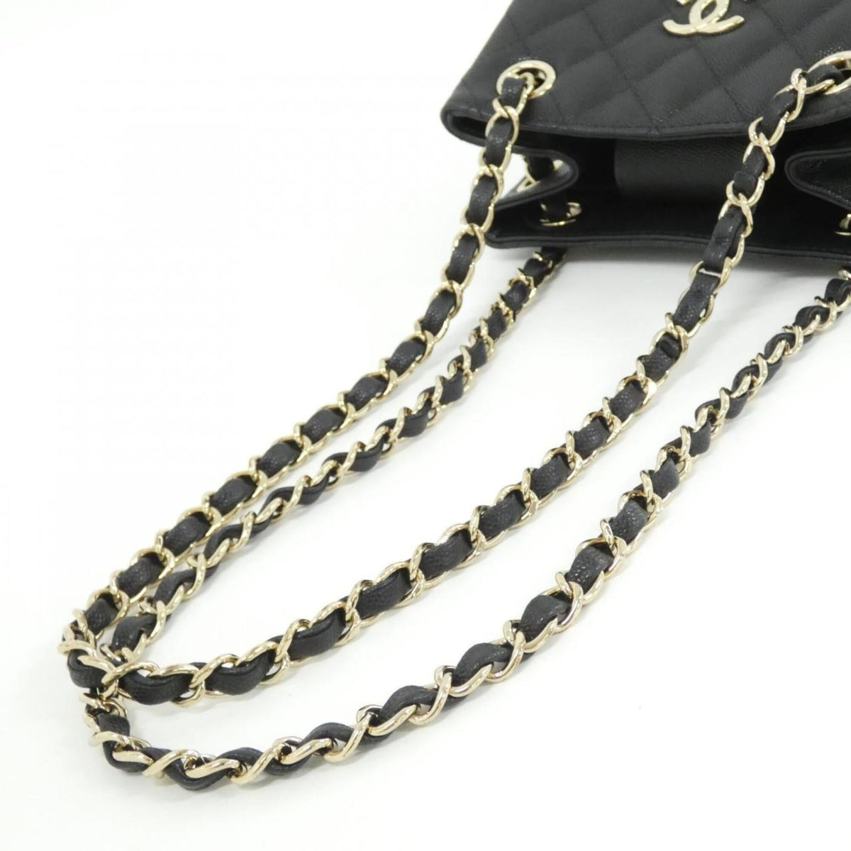 Chanel Black Grained Calfskin Shoulder Bag (Pre-Owned)