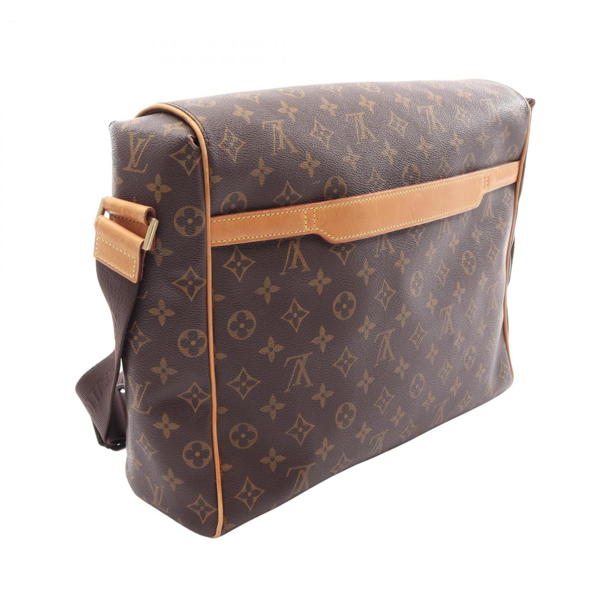 Louis Vuitton Brown Coated Canvas Leather Monogram Handbag Shoulder Bag (Pre-Owned)