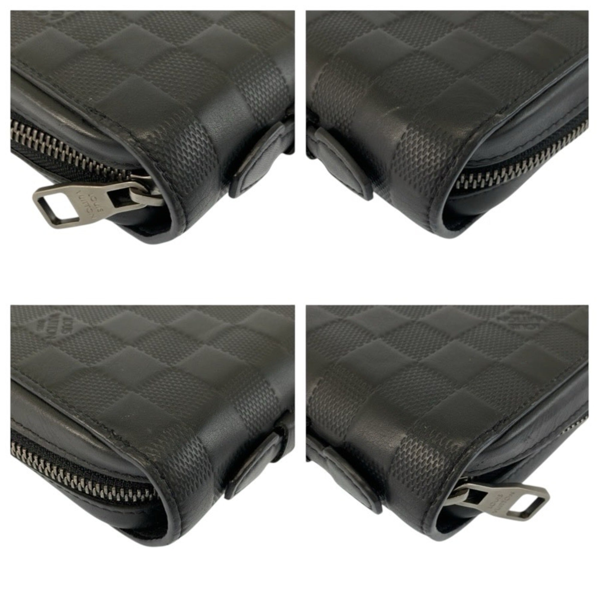 Louis Vuitton Black Onyx Damier Infini Long Wallet (Bi-Fold) (Pre-Owned)