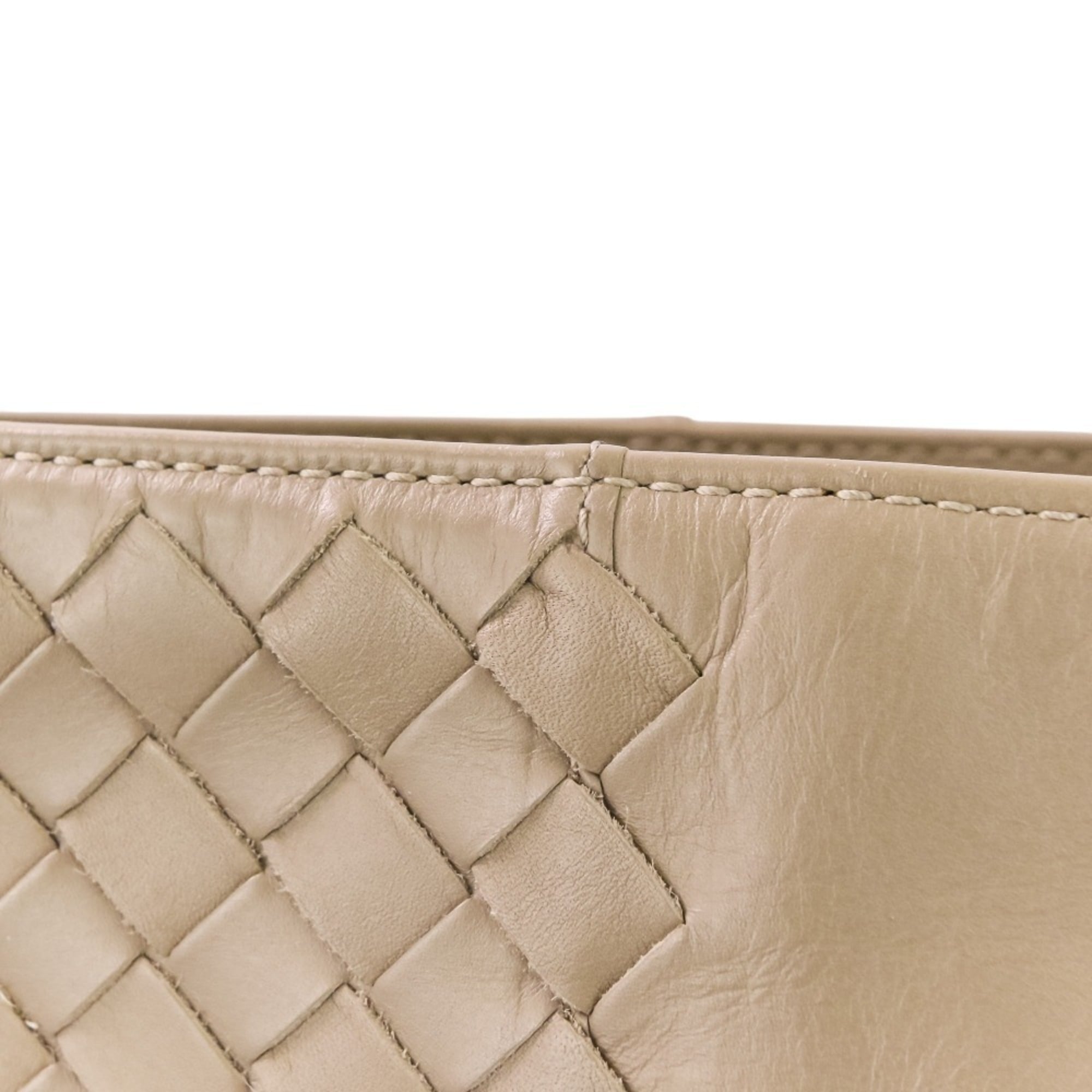 Bottega Veneta Grayish Leather Tote Bag (Pre-Owned)