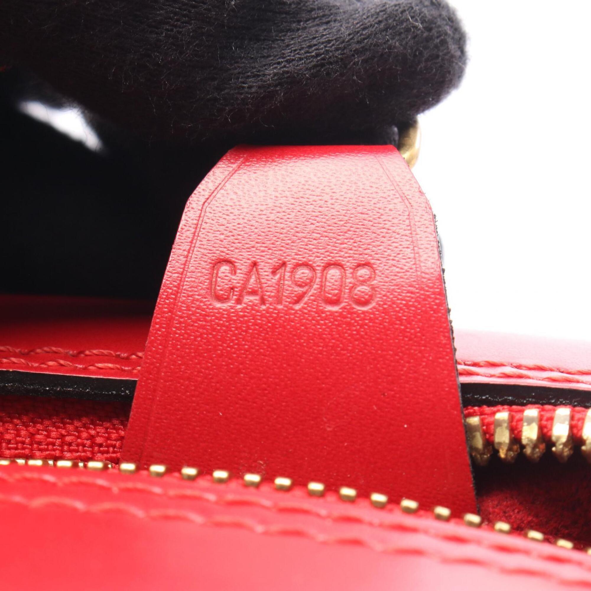 Louis Vuitton Castilian Red Red Color Leather Handbag Shoulder Bag (Pre-Owned)