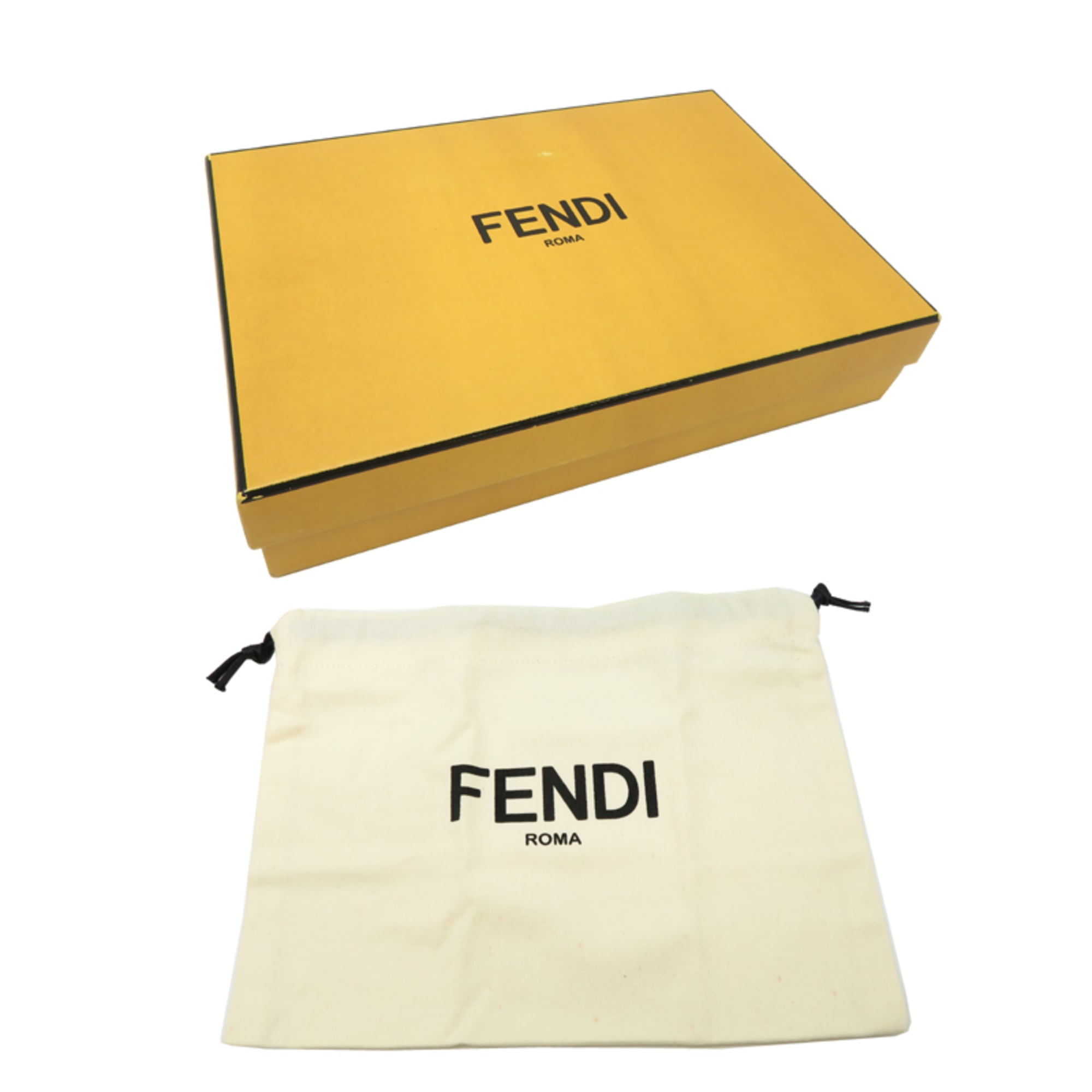 Fendi Yellow Leather Pouch (Pre-Owned)