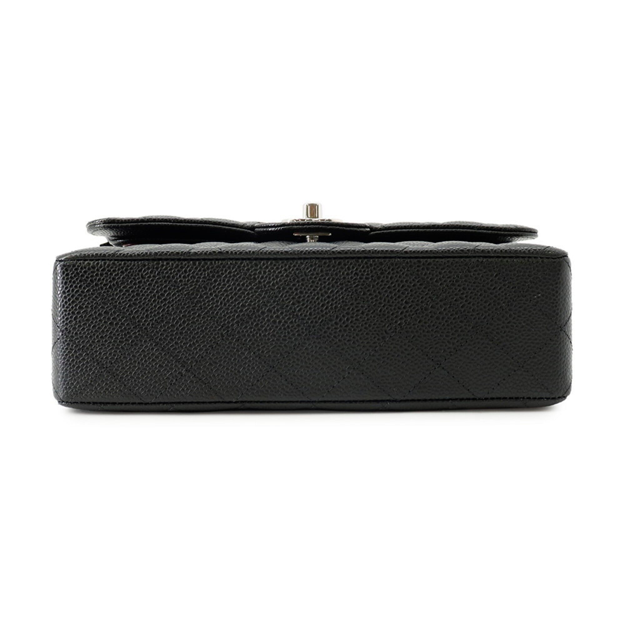 Chanel Black Grained Calfskin Handbag Shoulder Bag (Pre-Owned)