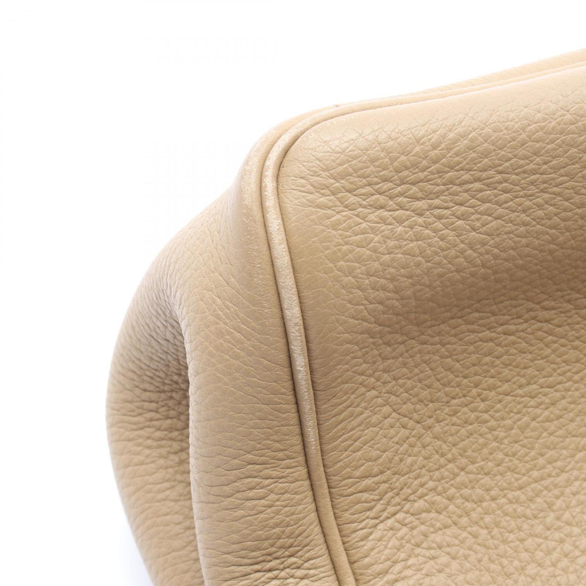 Hermes Brown Taurillon Clemence Leather Handbag Tote Bag (Pre-Owned)