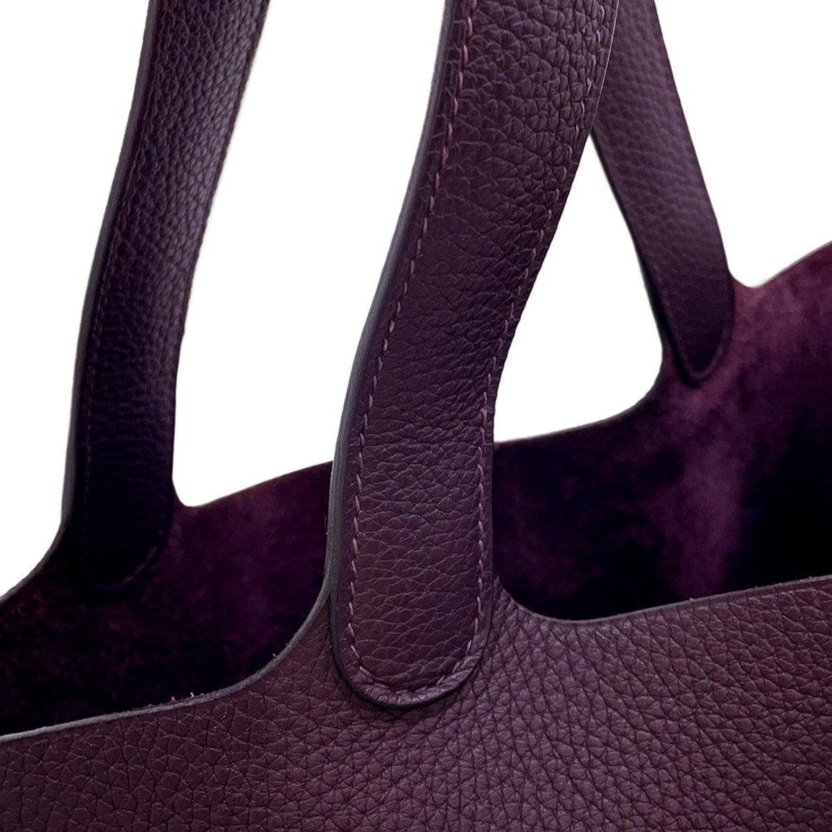 Hermes Cassis Taurillon Clemence Leather Handbag Tote Bag (Pre-Owned)