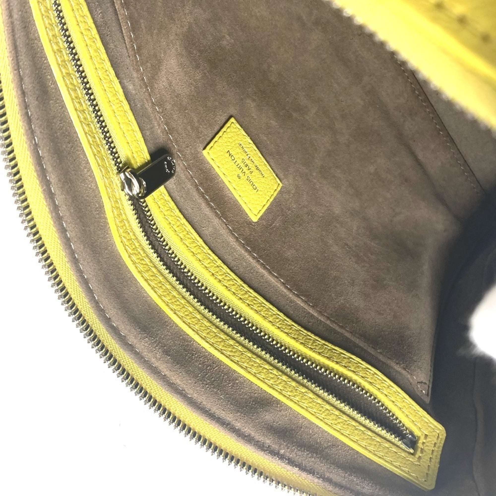 Louis Vuitton Pistache Yellow Leather Boston Bag Handbag Shoulder Bag (Pre-Owned)