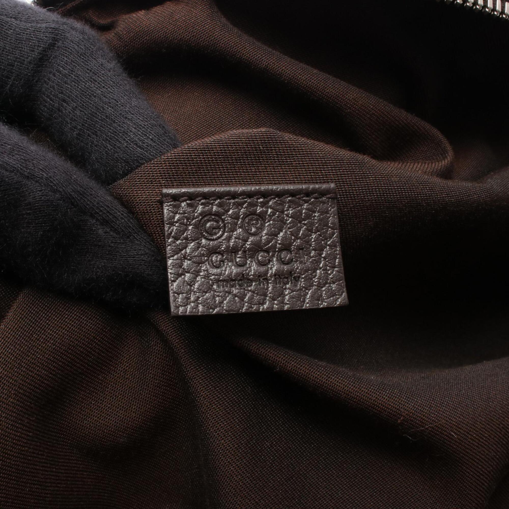 Gucci Beige Brown Gg Canvas Leather Fanny Pack (Pre-Owned)