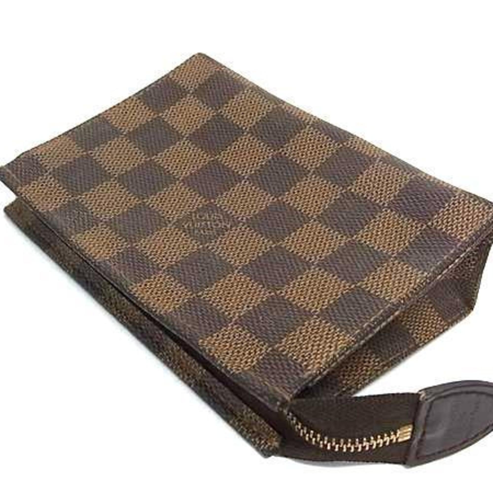 Louis Vuitton Damier Brown Damier Canvas Ebene Pouch (Pre-Owned)