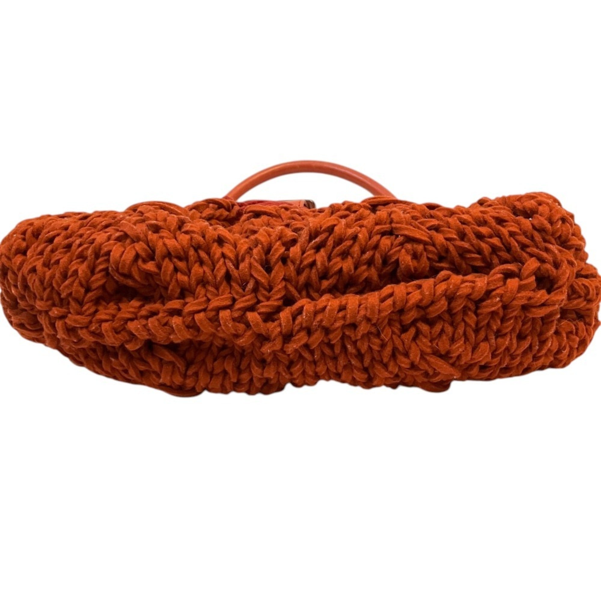 Salvatore Ferragamo Orange Knit Handbag (Pre-Owned)