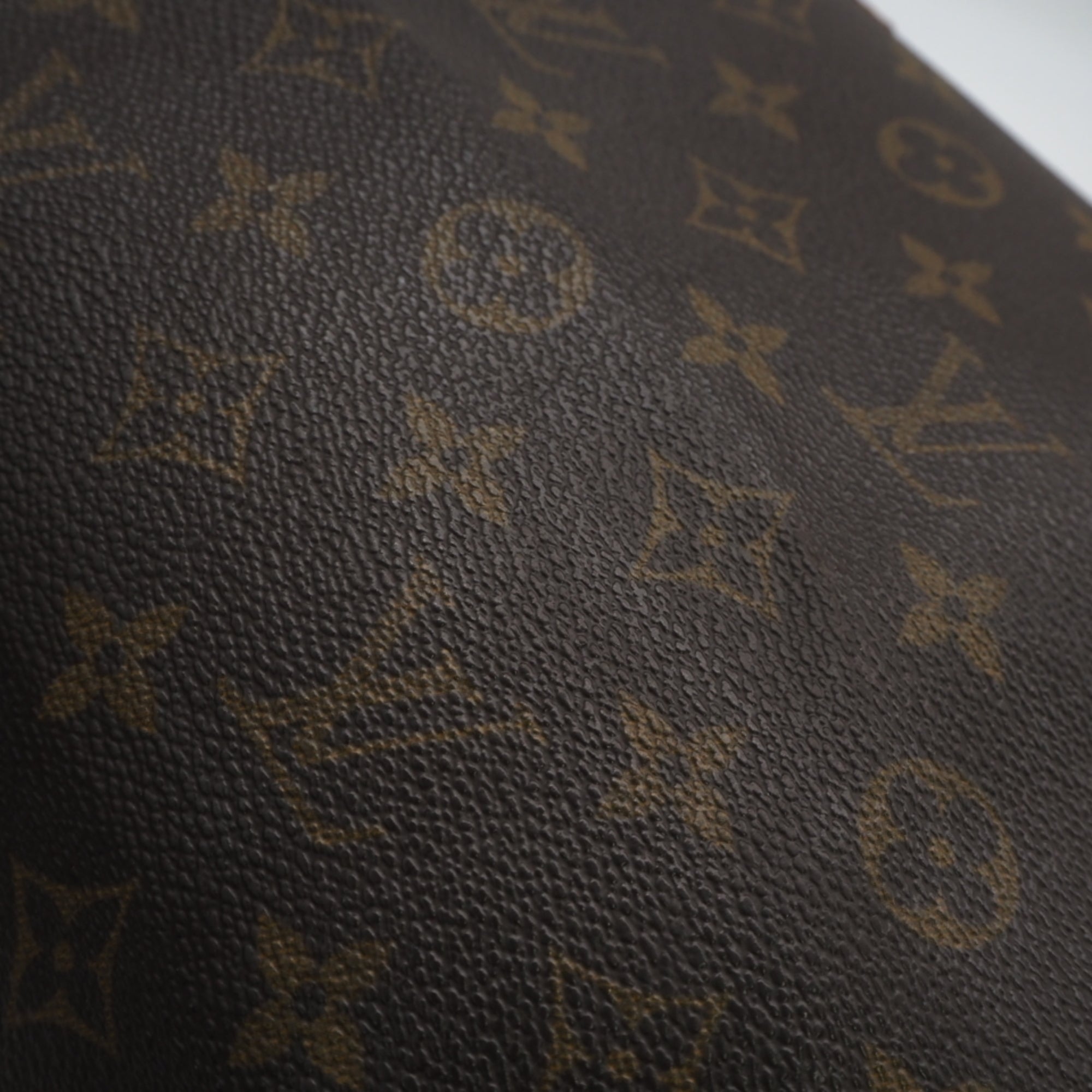 Louis Vuitton Beige Brown Coated Canvas Leather Handbag (Pre-Owned)