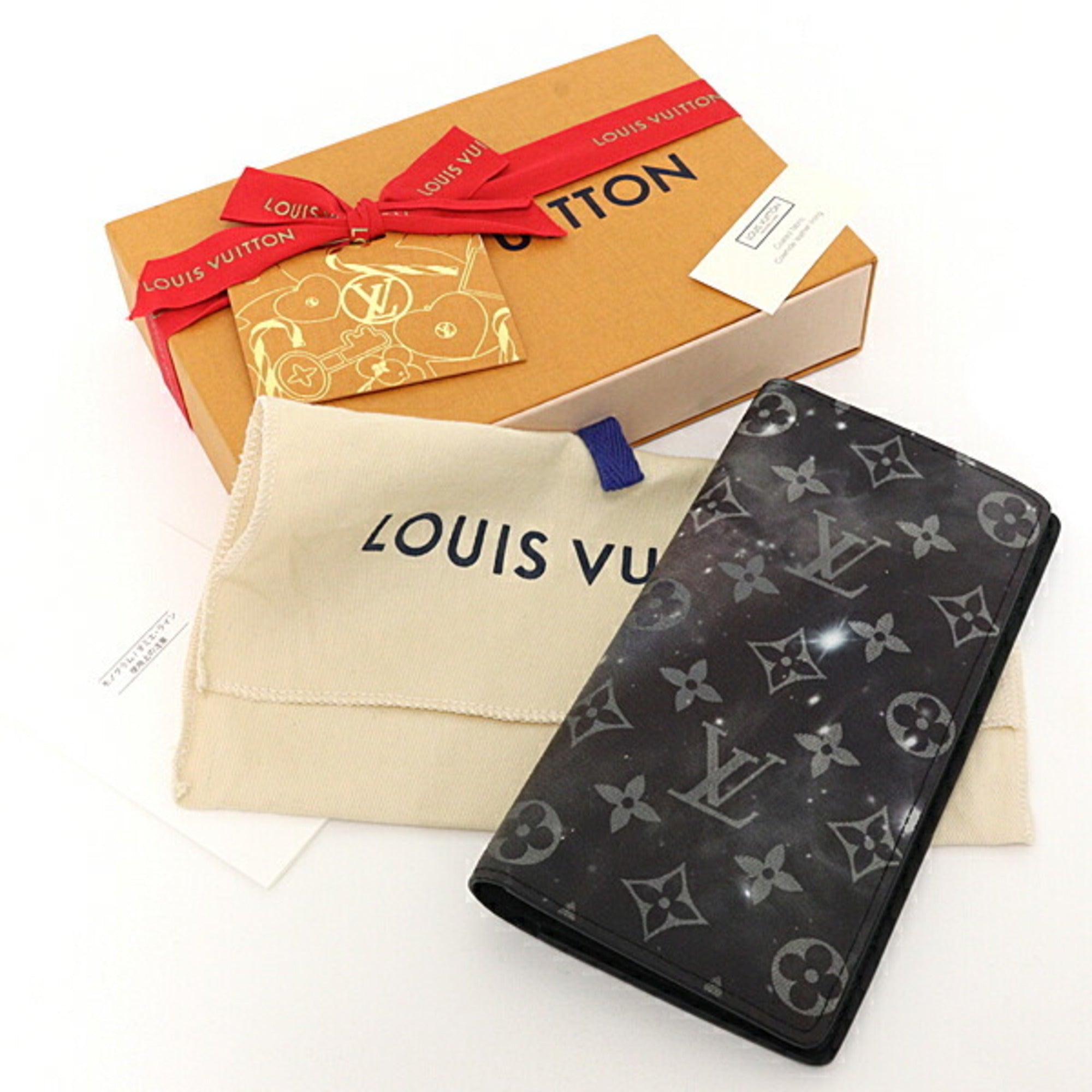 Louis Vuitton Monogram Black Gray Monogram Canvas Long Wallet (Bi-Fold) (Pre-Owned)
