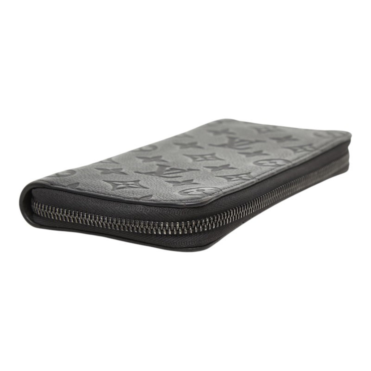Louis Vuitton Black Leather Long Wallet (Bi-Fold) (Pre-Owned)