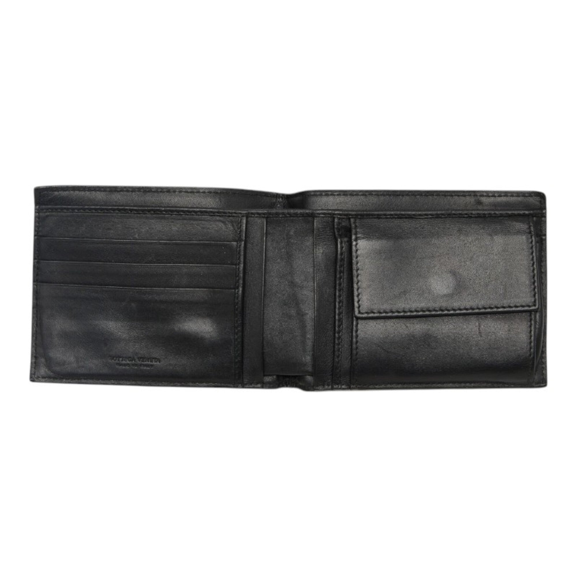 Bottega Veneta Black Intrecciato Wallet (Bi-Fold) (Pre-Owned)