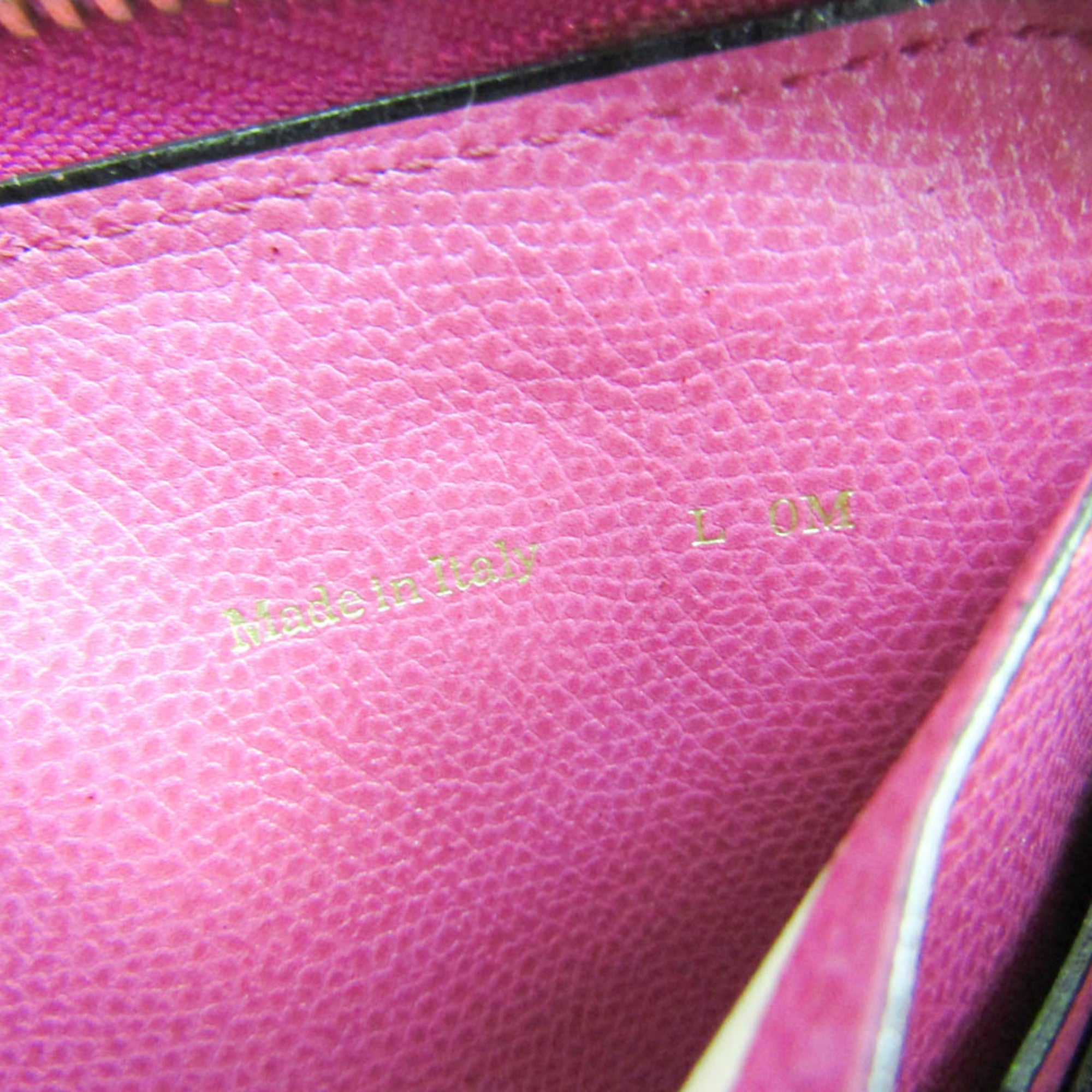 Valextra Pink Leather Long Wallet (Bi-Fold) (Pre-Owned)