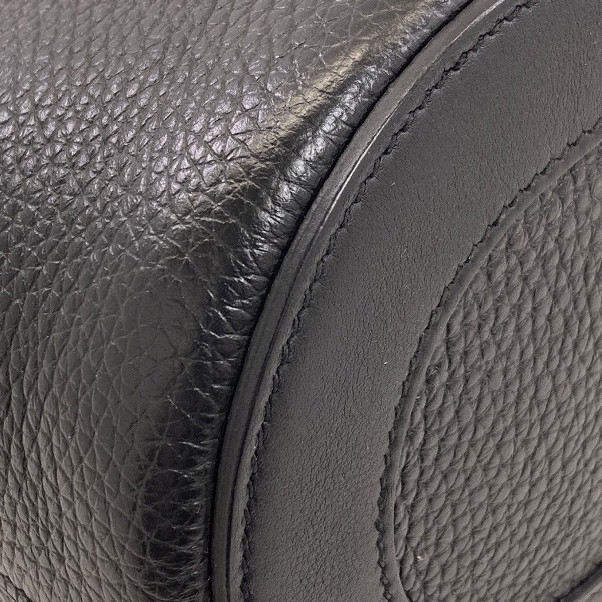 Hermes Black Taurillon Clemence Leather Handbag (Pre-Owned)