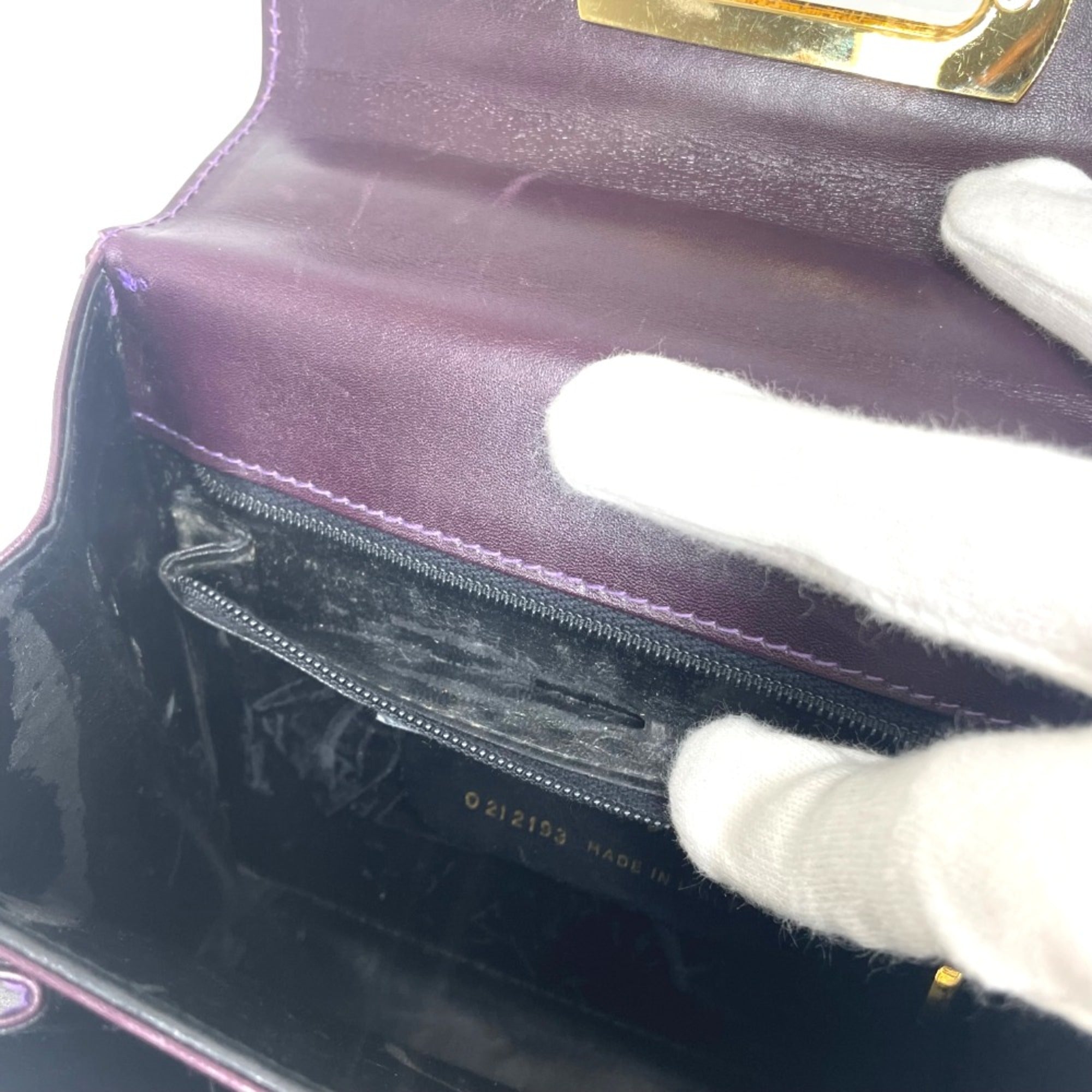Salvatore Ferragamo Purple Leather Handbag (Pre-Owned)