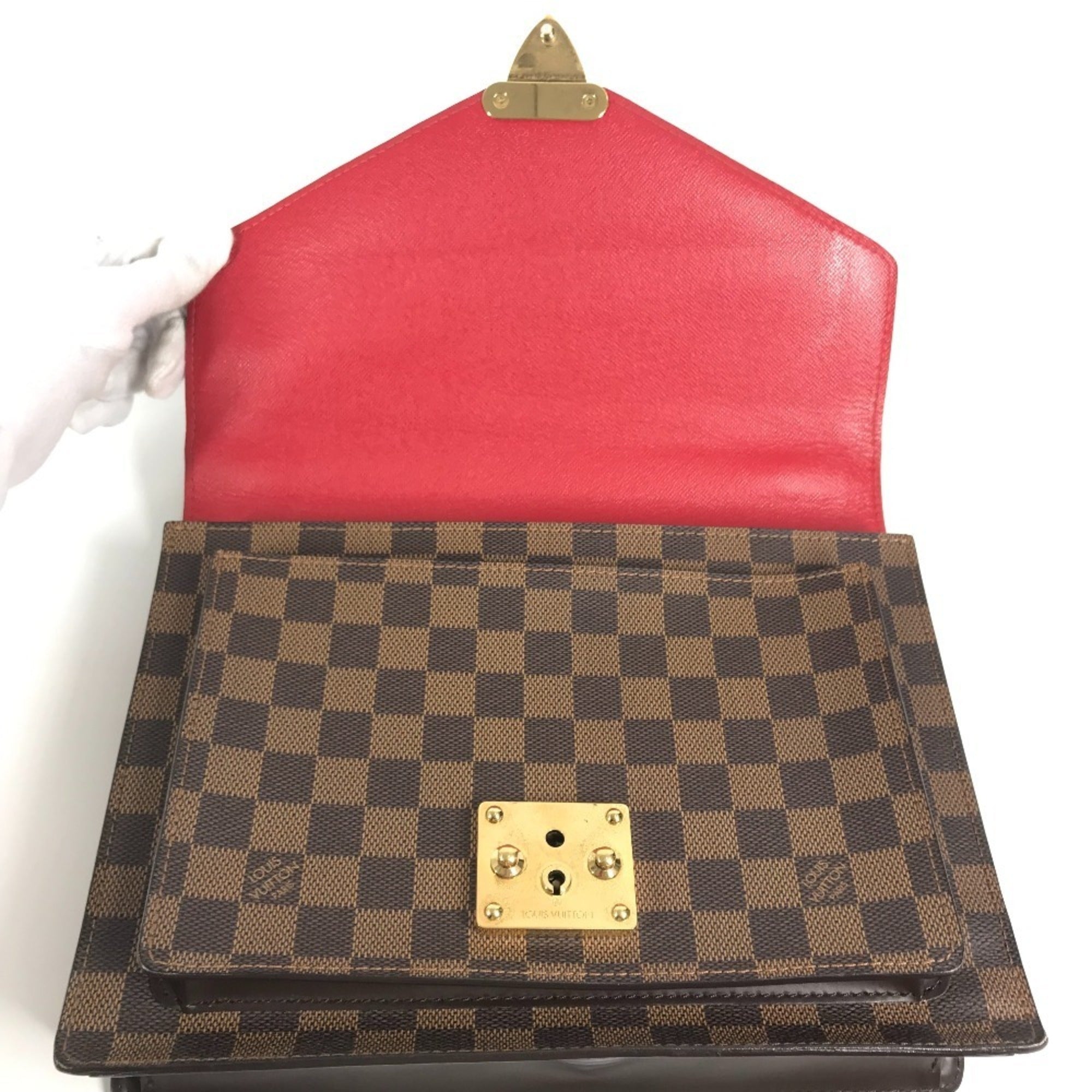 Louis Vuitton Brown Ebene Damier Canvas Handbag Shoulder Bag (Pre-Owned)