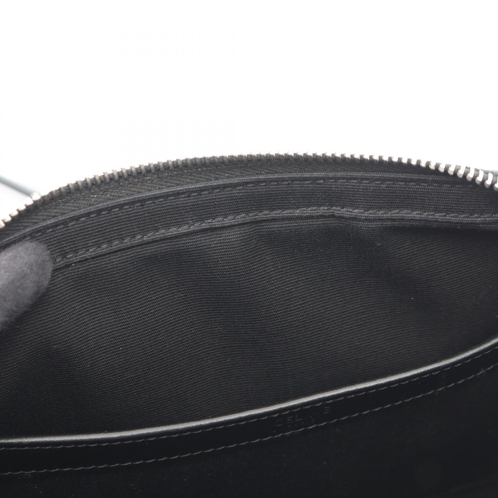 Celine Black Coated Canvas Messenger Bag Shoulder Bag (Pre-Owned)