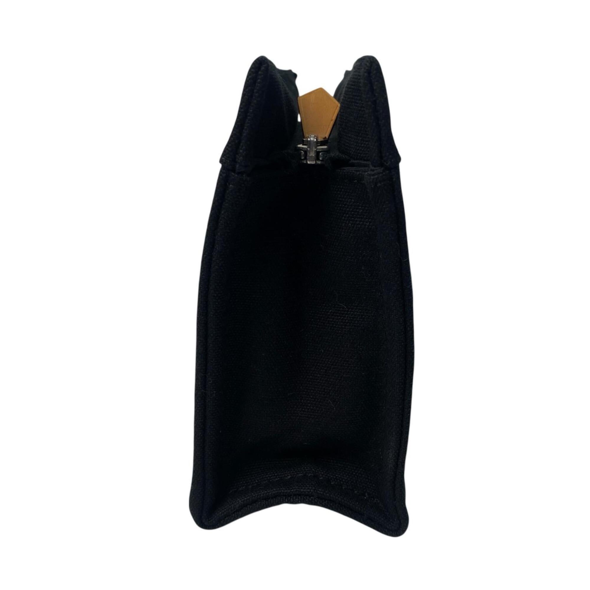 Hermes Black Cotton Pouch (Pre-Owned)