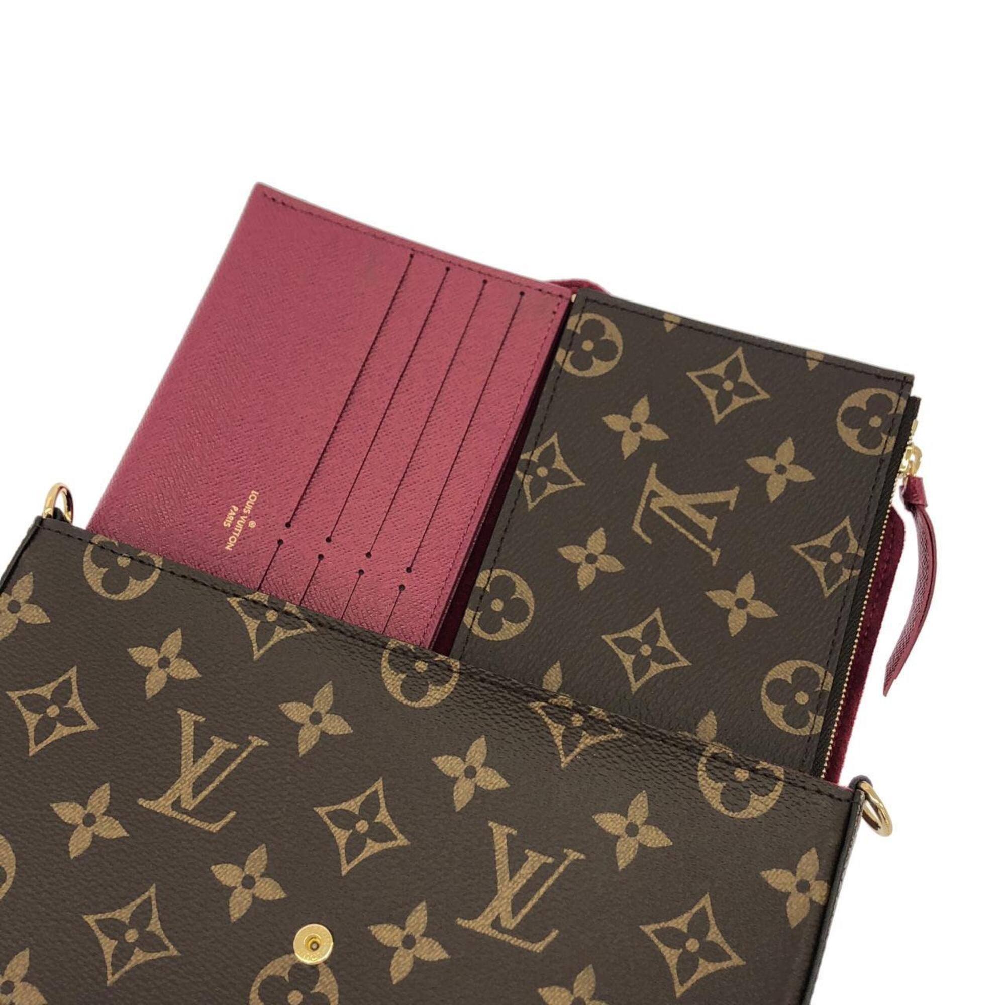 Louis Vuitton Marron Coated Canvas Pochette Pouch Shoulder Bag (Pre-Owned)