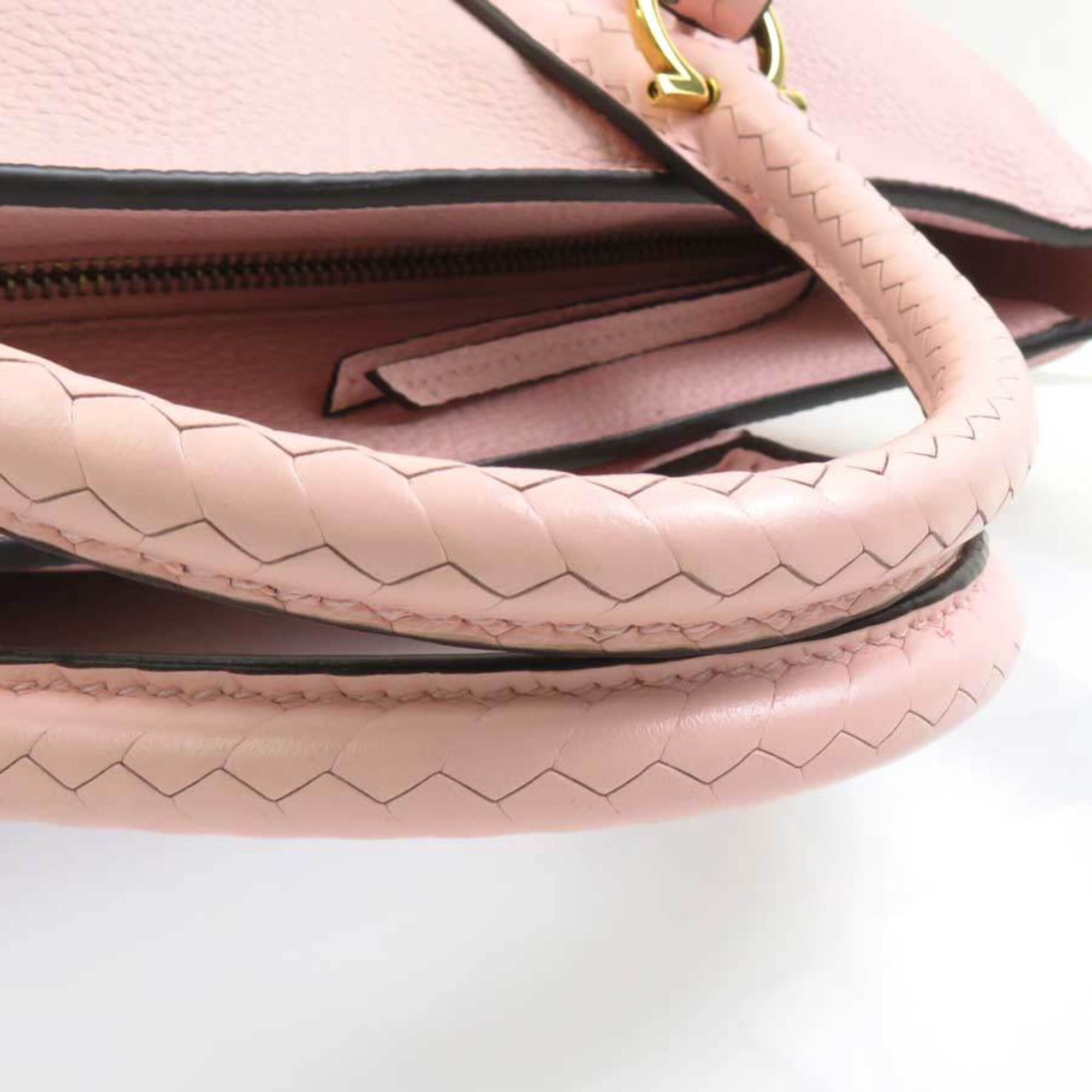 Salvatore Ferragamo Pink Leather Handbag Shoulder Bag (Pre-Owned)