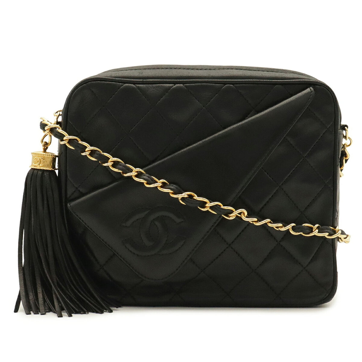 Chanel Black Leather Shoulder Bag (Pre-Owned)