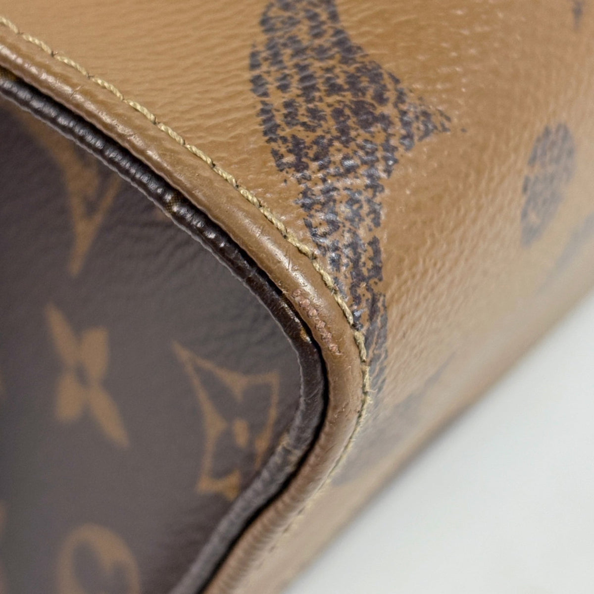 Louis Vuitton Brown Monogram Reverse Shoulder Bag Tote Bag (Pre-Owned)