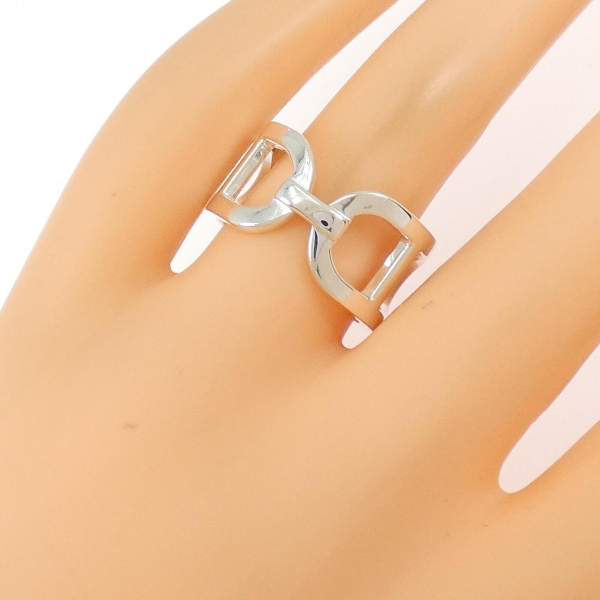 Hermes Silver 925 Band Ring (Pre-Owned)