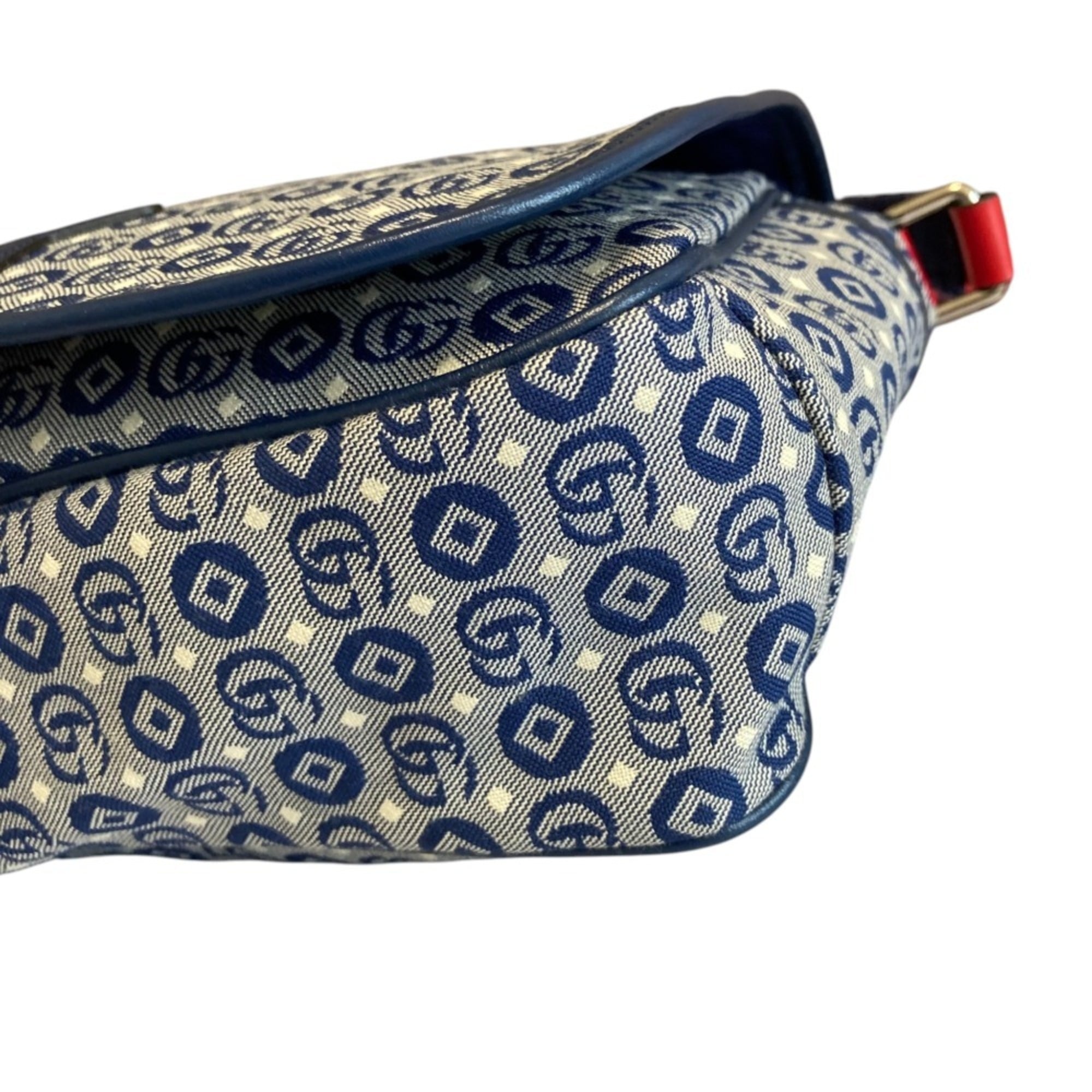 Gucci Navy Messenger Bag Shoulder Bag (Pre-Owned)