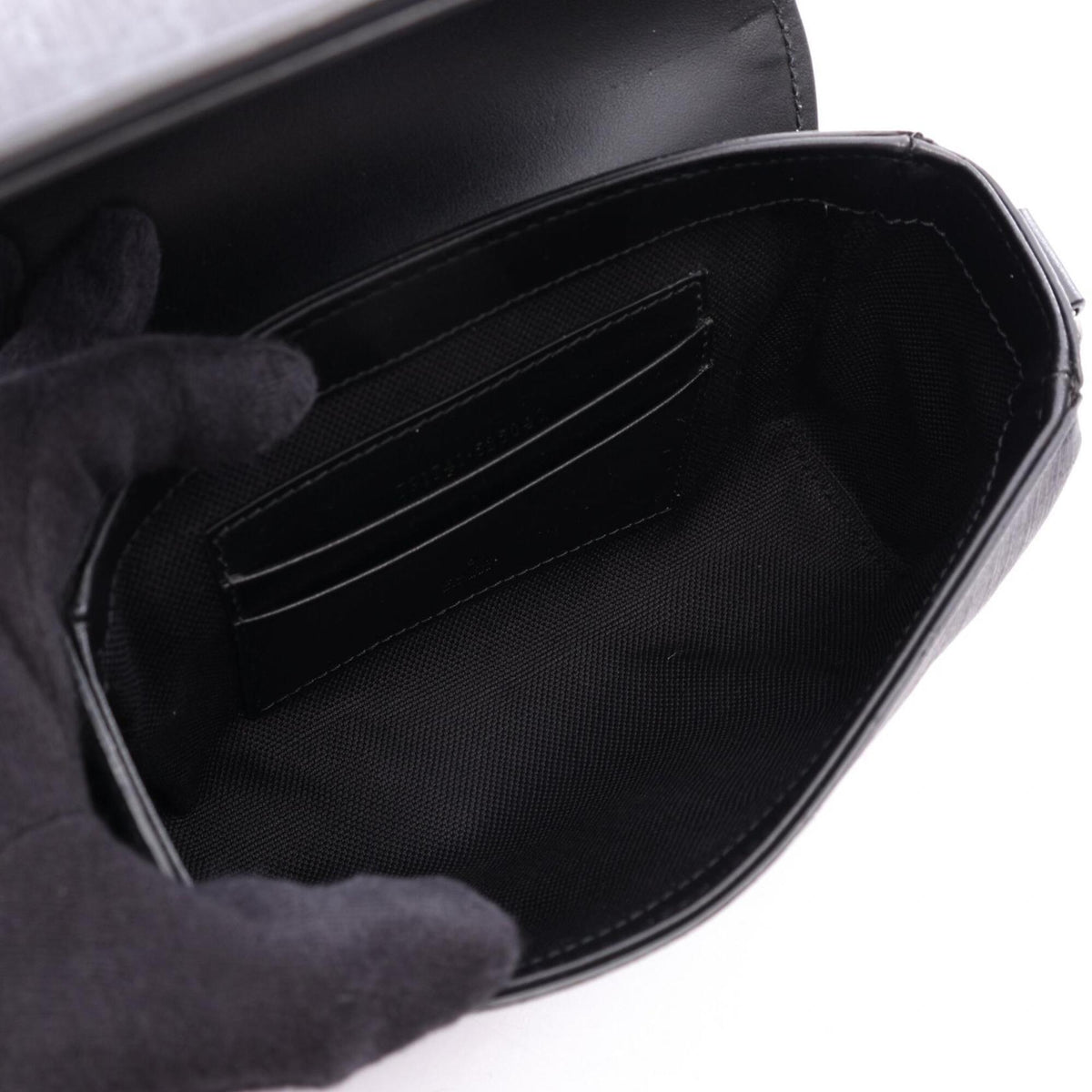 Gucci Black Gg Supreme Leather Handbag Shoulder Bag (Pre-Owned)