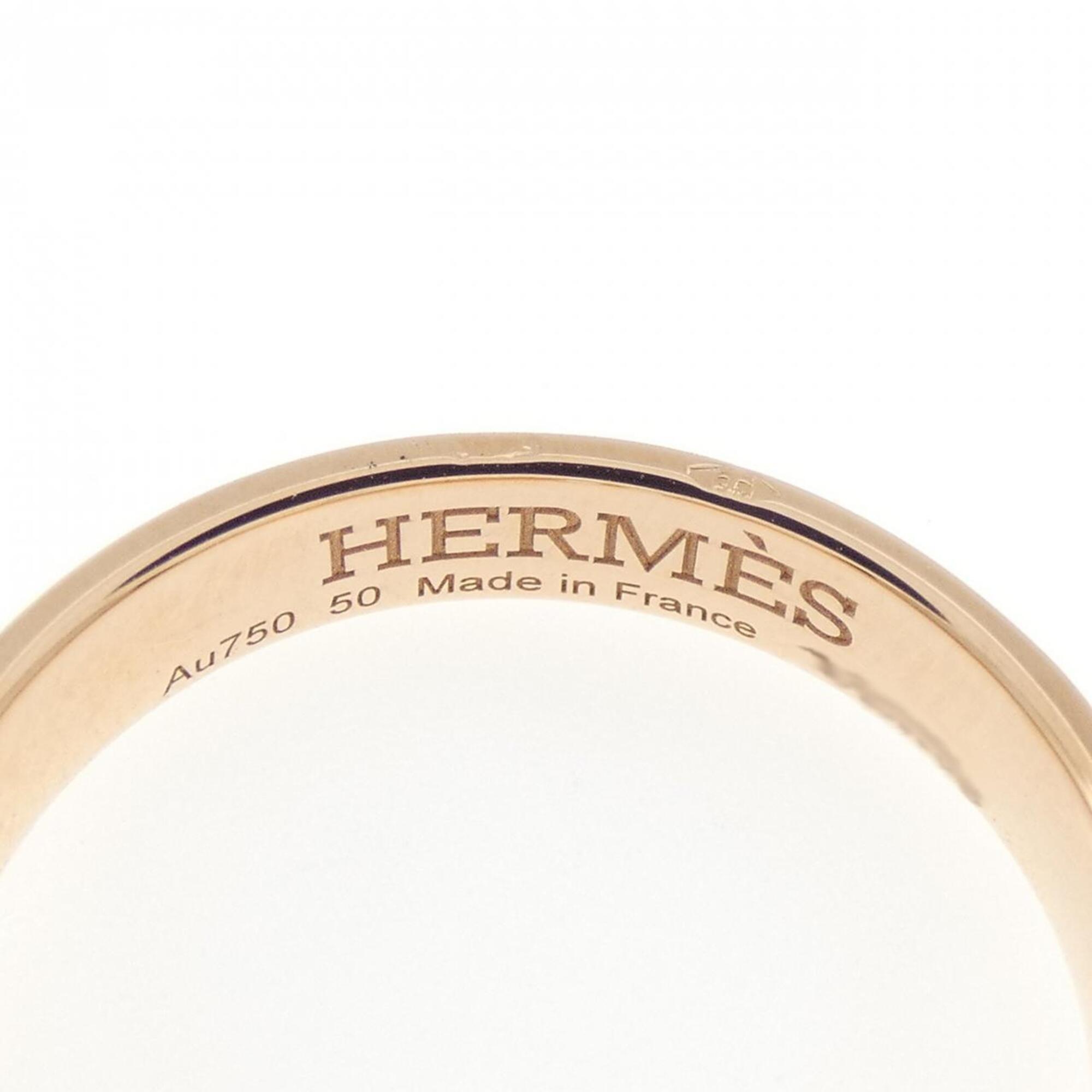 Hermes Pink Gold (18K) Band Ring (Pre-Owned)